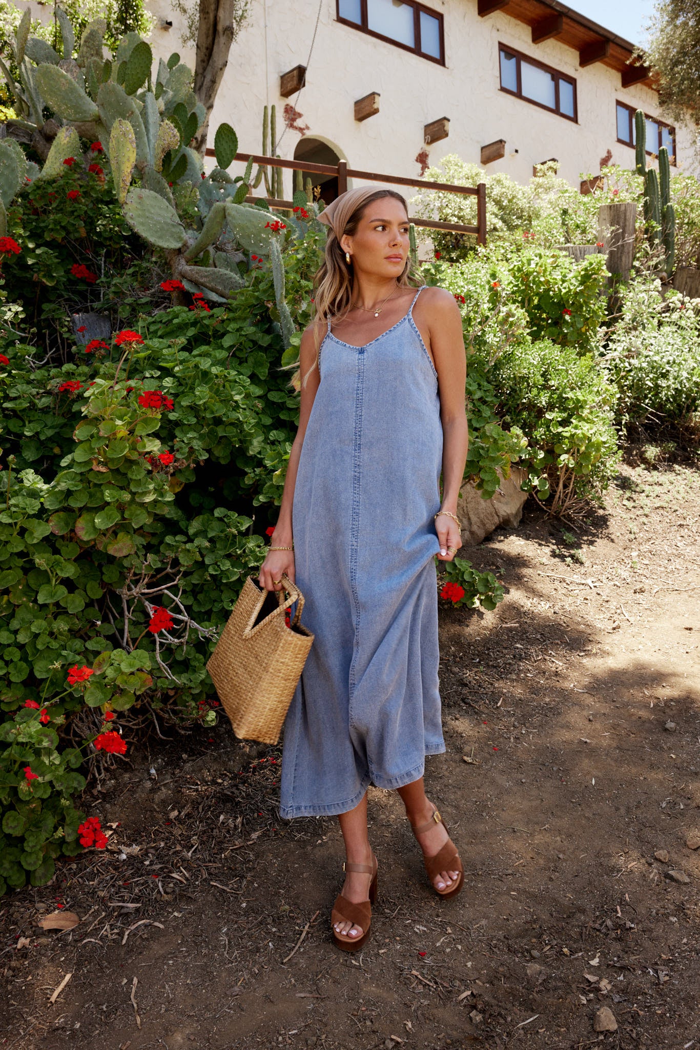 Bryce Denim Midi Dress - FINAL SALE - Image 3