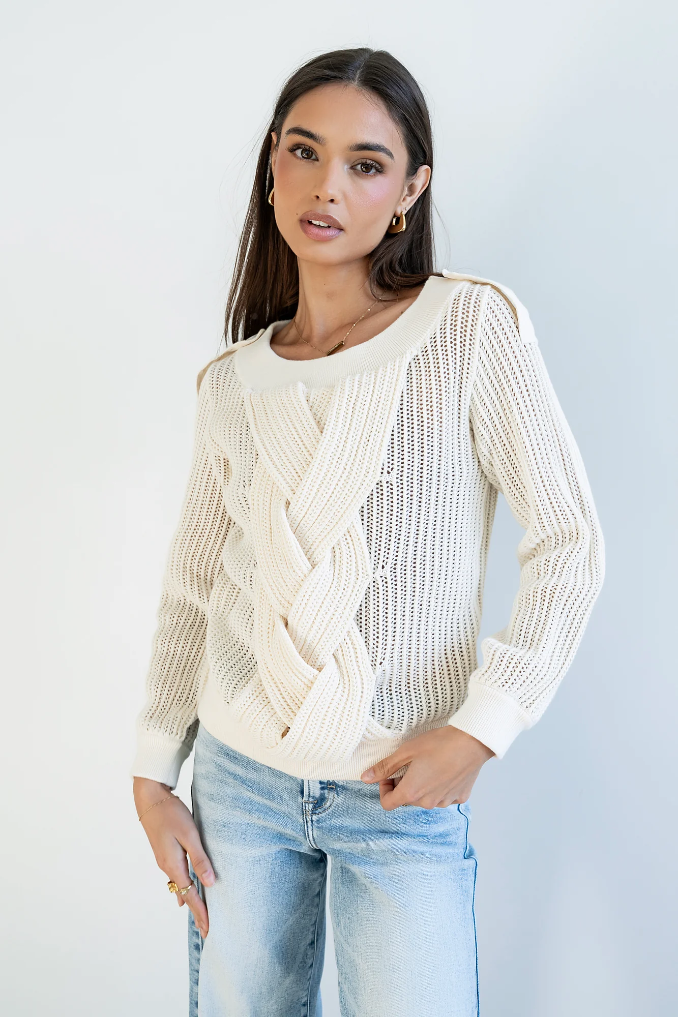 Brynn Braided Sweater - FINAL SALE