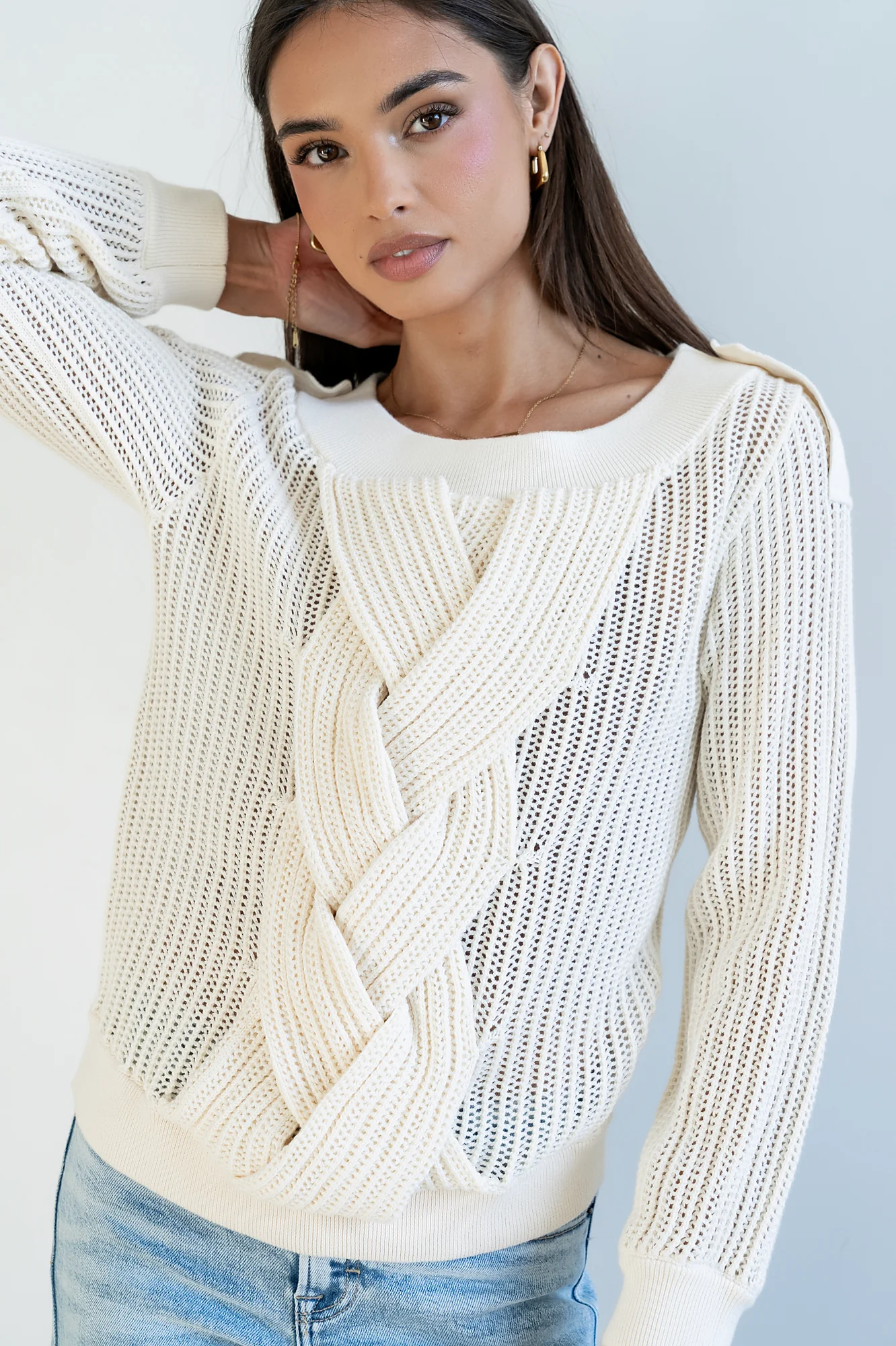 Brynn Braided Sweater - FINAL SALE - Image 2