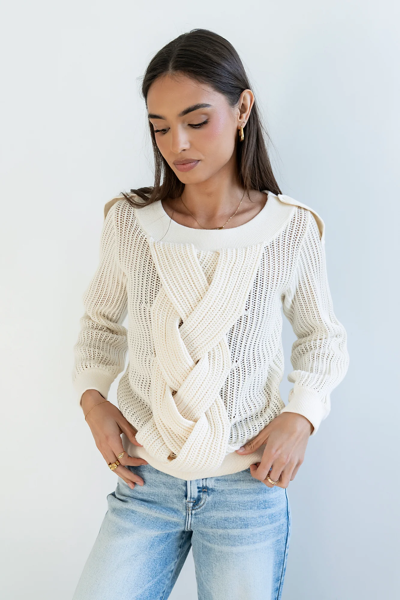 Brynn Braided Sweater - FINAL SALE - Image 4
