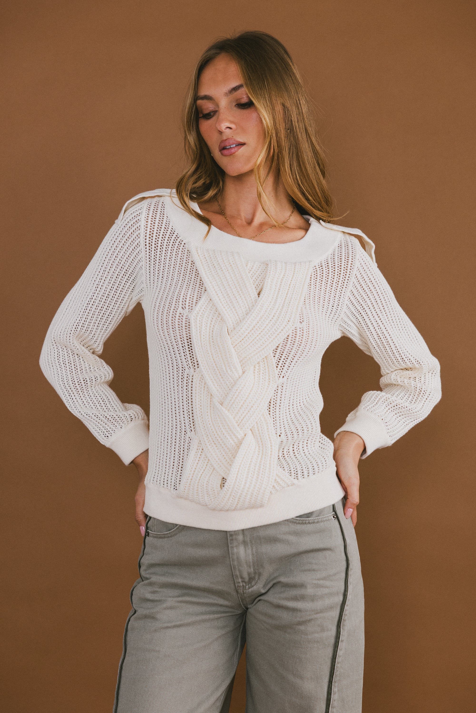 Brynn Braided Sweater - FINAL SALE - Image 9