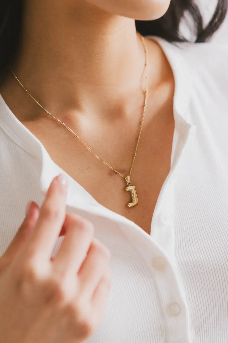Bubble Letter Necklace - FINAL SALE - Image 7