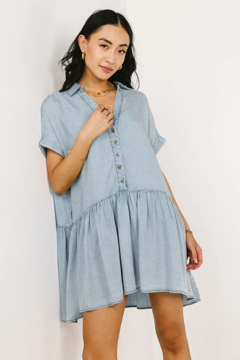 Buttoned Mini Dress - FINAL SALE - Image 4