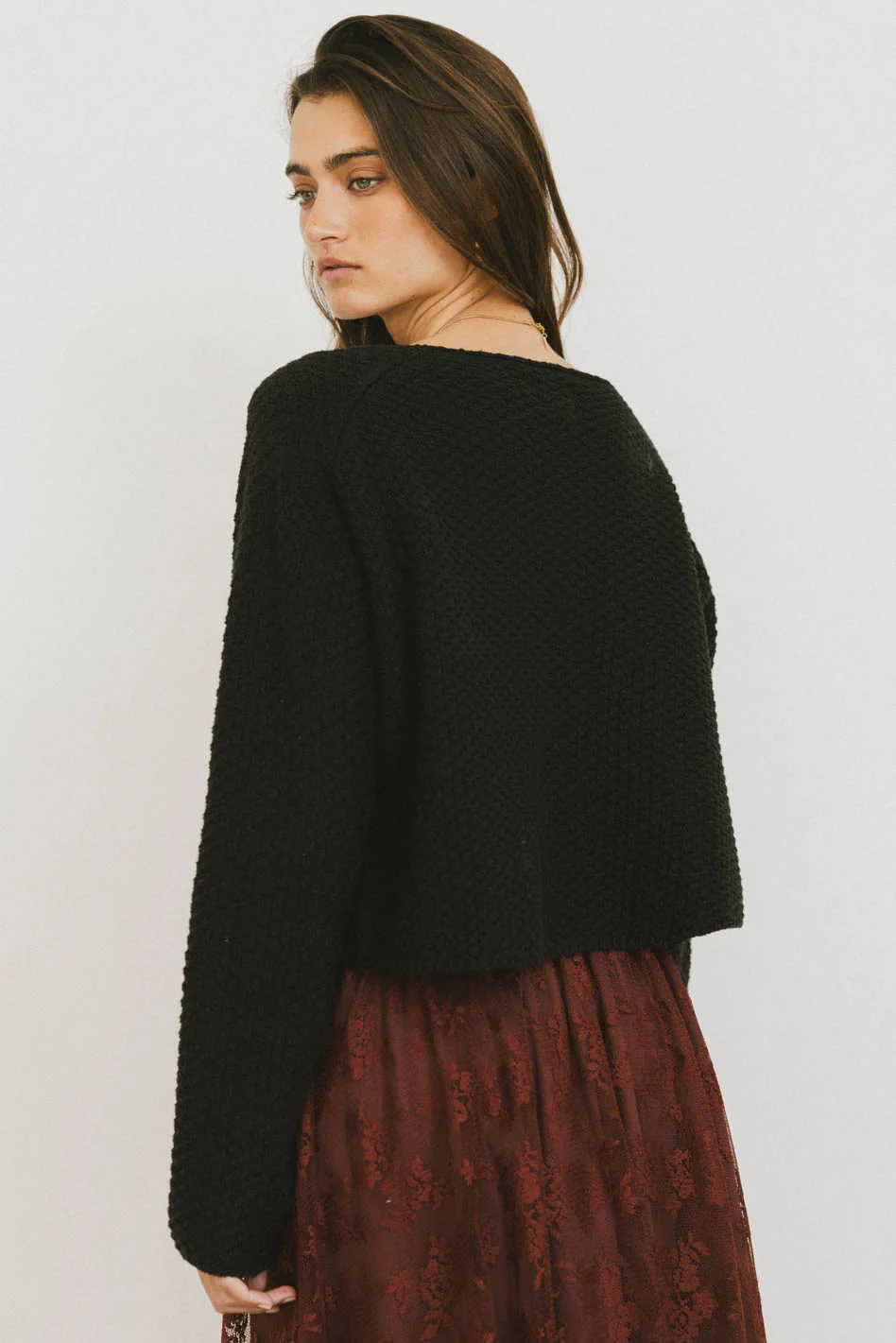 Cabbet Cardigan in Black - FINAL SALE - Image 3