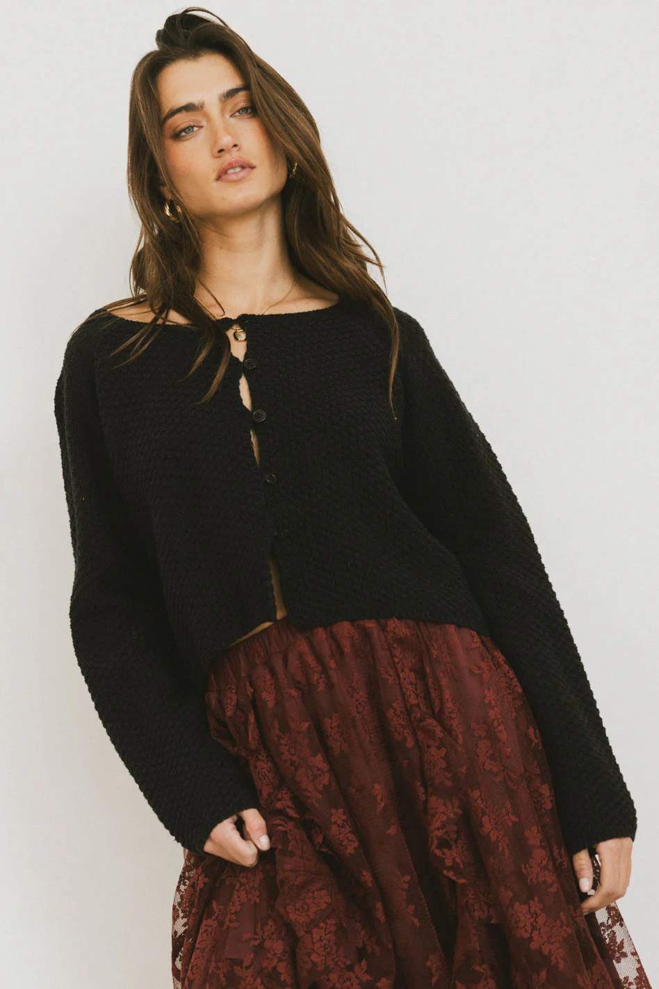 Cabbet Cardigan in Black - FINAL SALE - Image 4