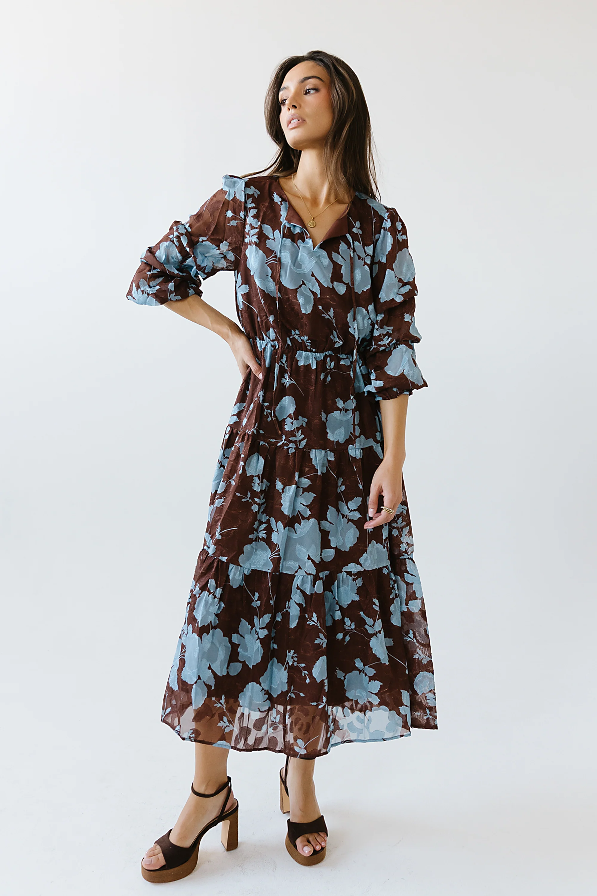 Cache Floral Midi Dress - FINAL SALE