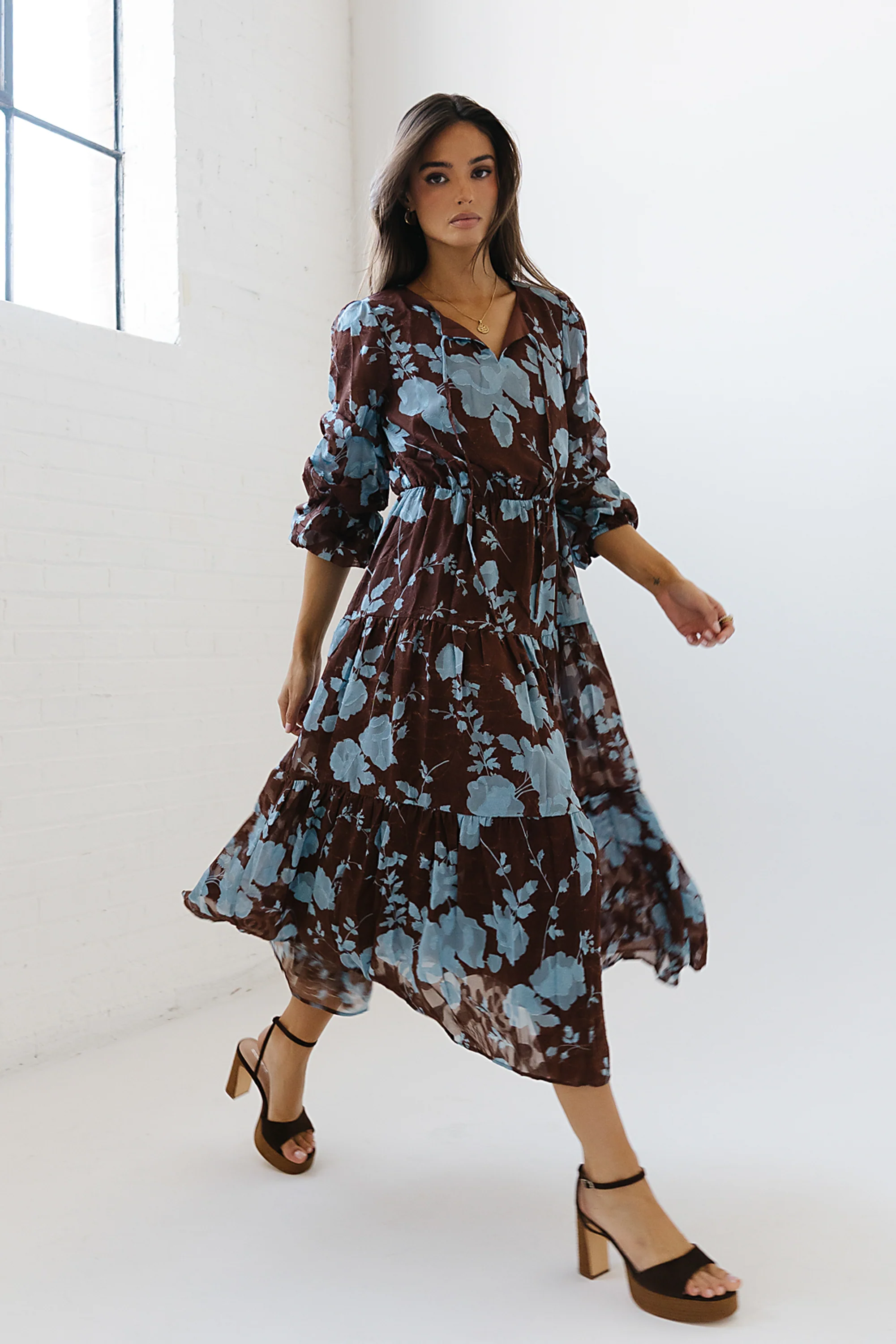 Cache Floral Midi Dress - FINAL SALE - Image 2