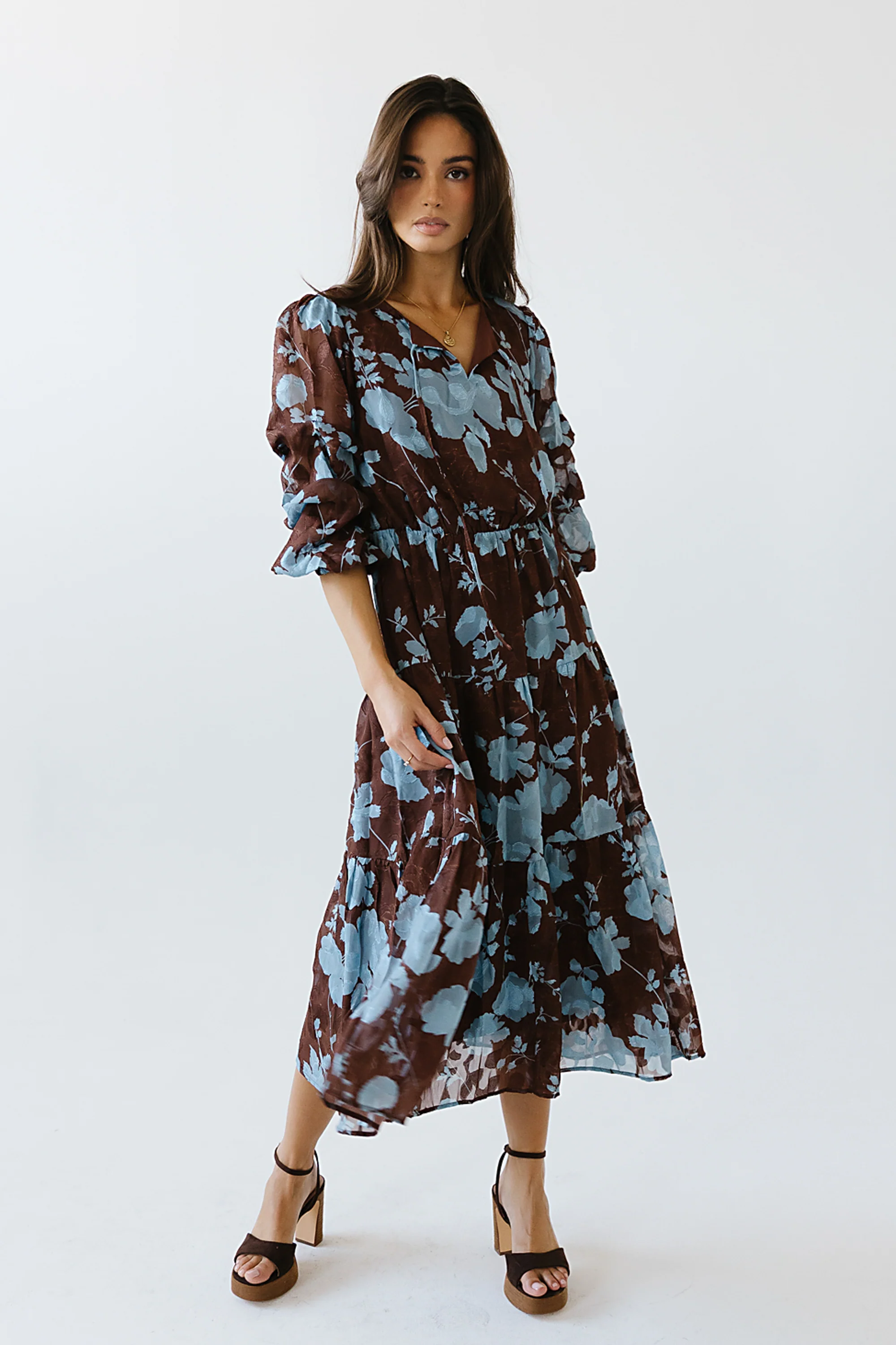 Cache Floral Midi Dress - FINAL SALE - Image 6