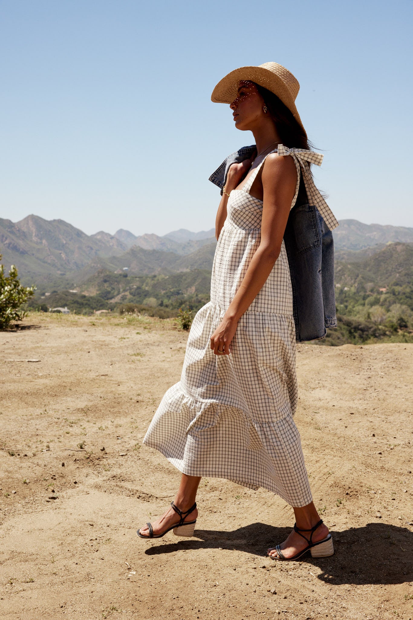 Cade Gingham Maxi Dress - FINAL SALE - Image 6