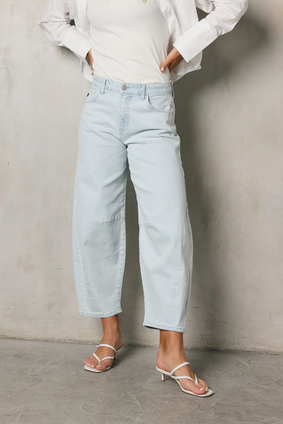 Cade Striped Barrel Jeans - FINAL SALE - Image 3