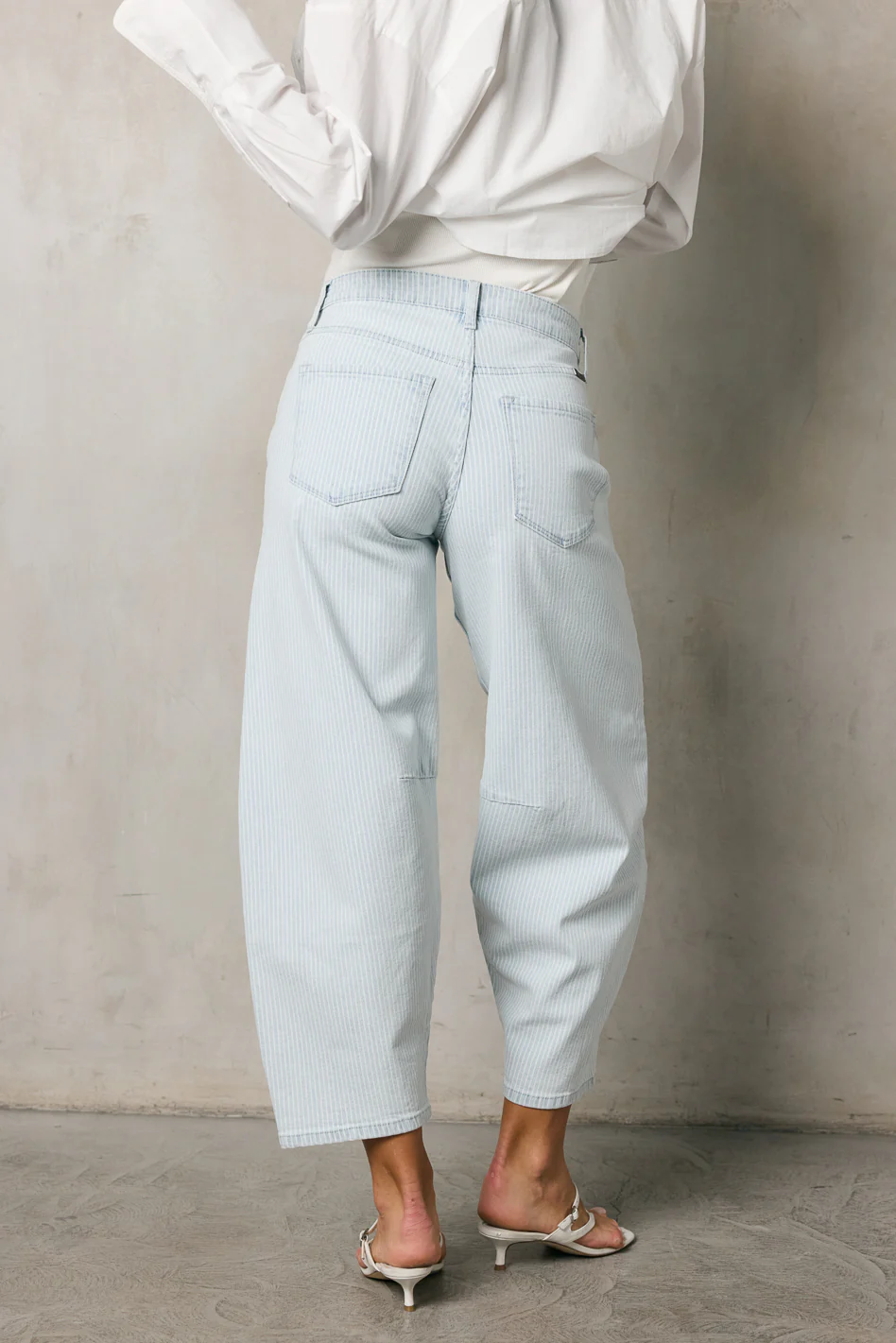 Cade Striped Barrel Jeans - FINAL SALE - Image 5