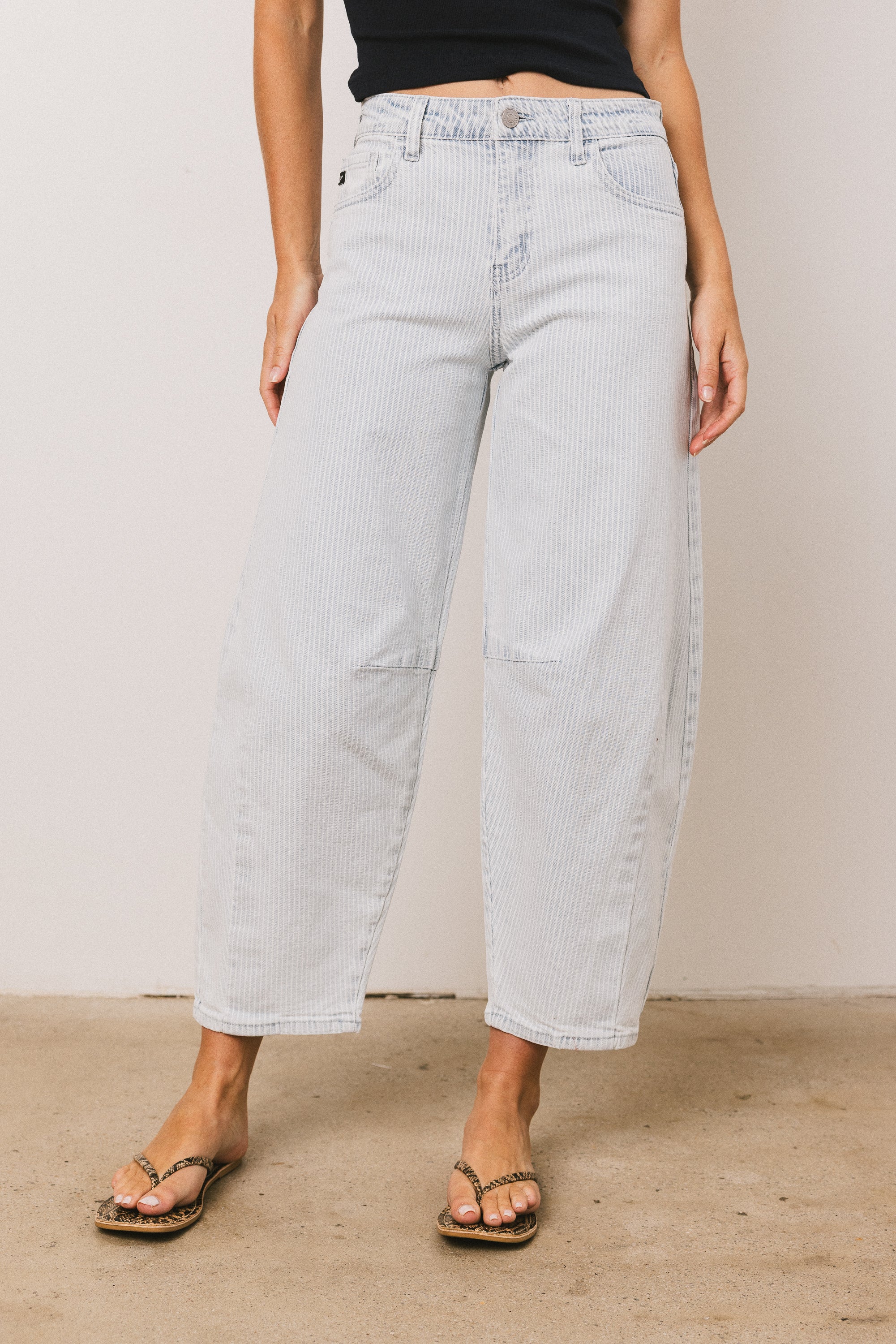 Cade Striped Barrel Jeans - FINAL SALE - Image 9