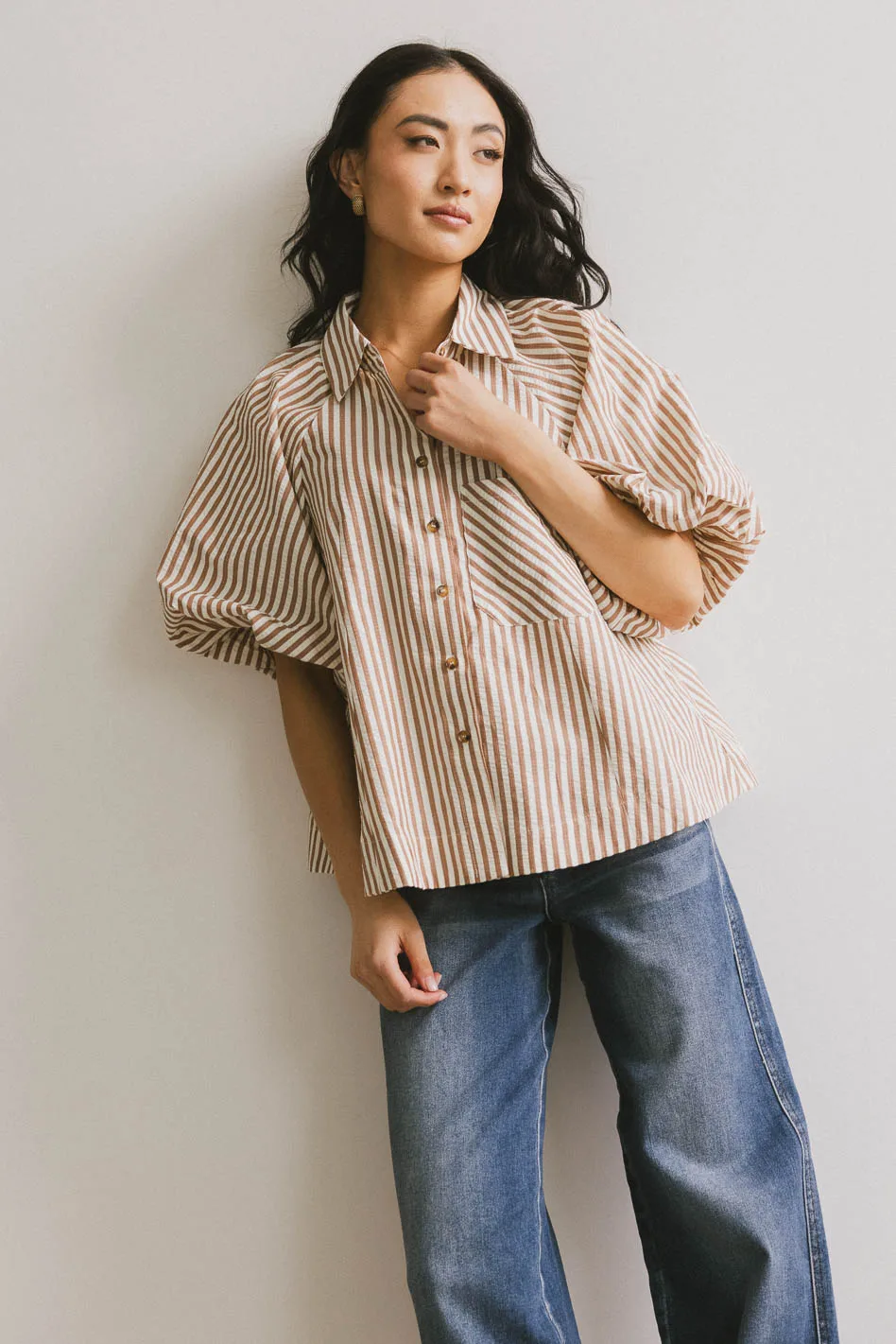 Callum Button Up in Mocha - FINAL SALE - Image 3