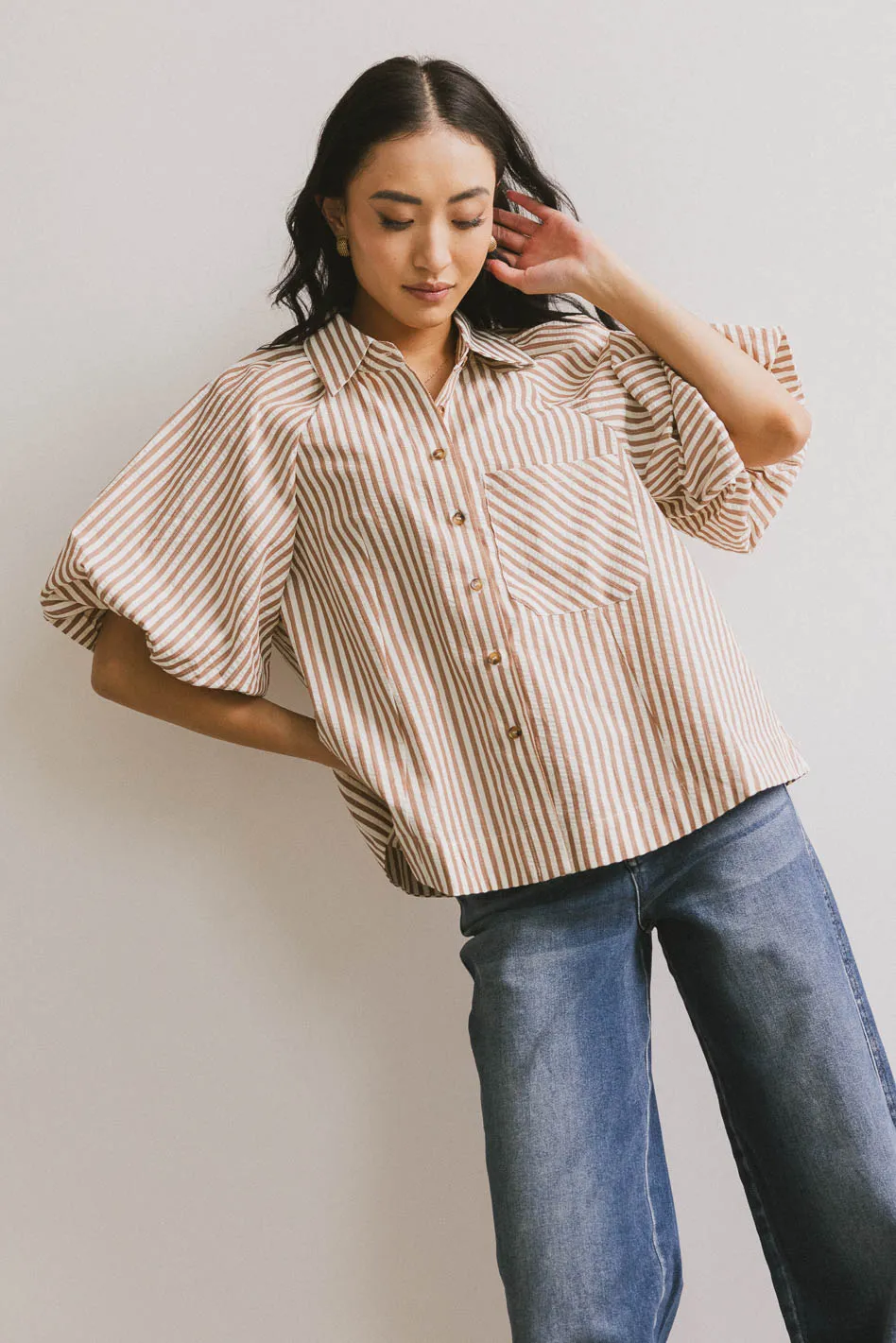 Callum Button Up in Mocha - FINAL SALE - Image 5