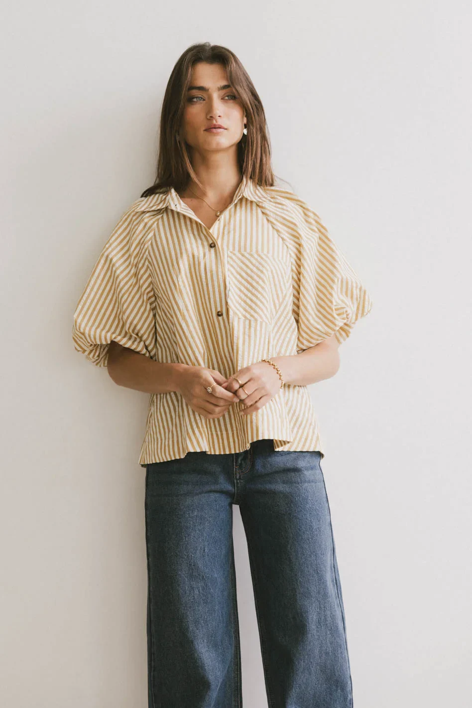 Callum Button Up in Mustard - FINAL SALE - Image 2