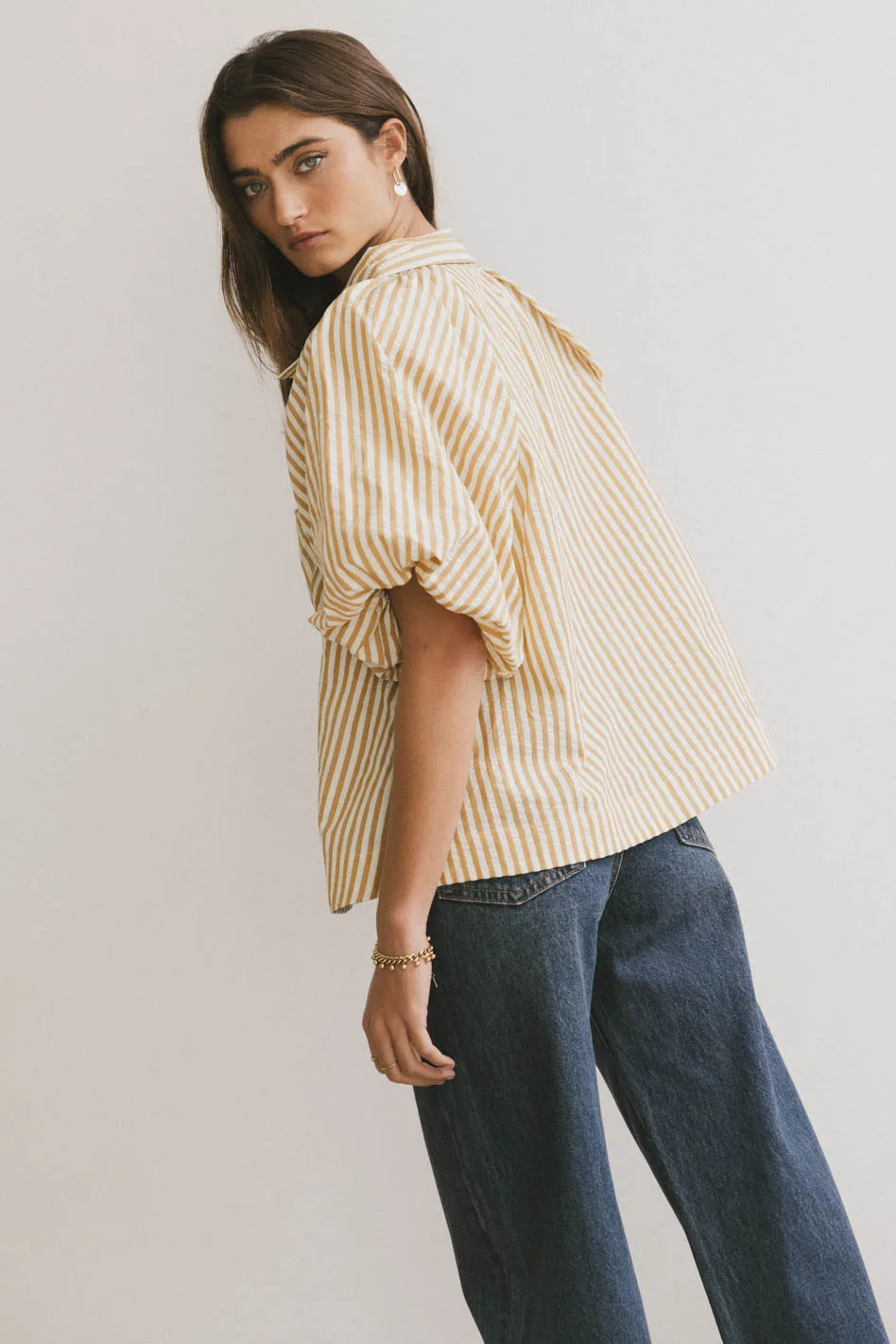 Callum Button Up in Mustard - FINAL SALE - Image 5