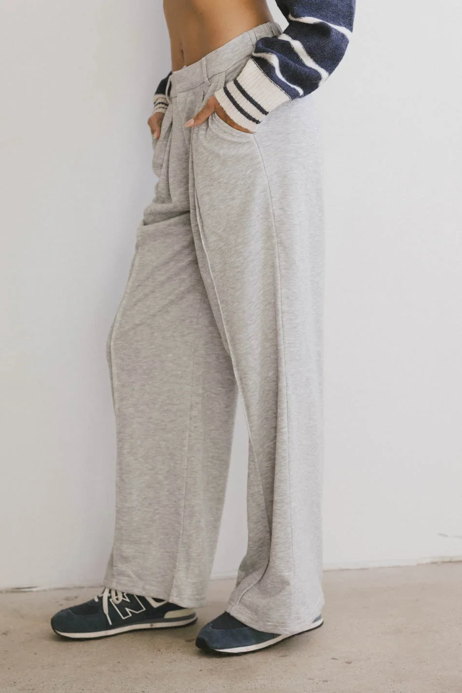 Cami French Terry Trouser in Grey - FINAL SALE - Image 3