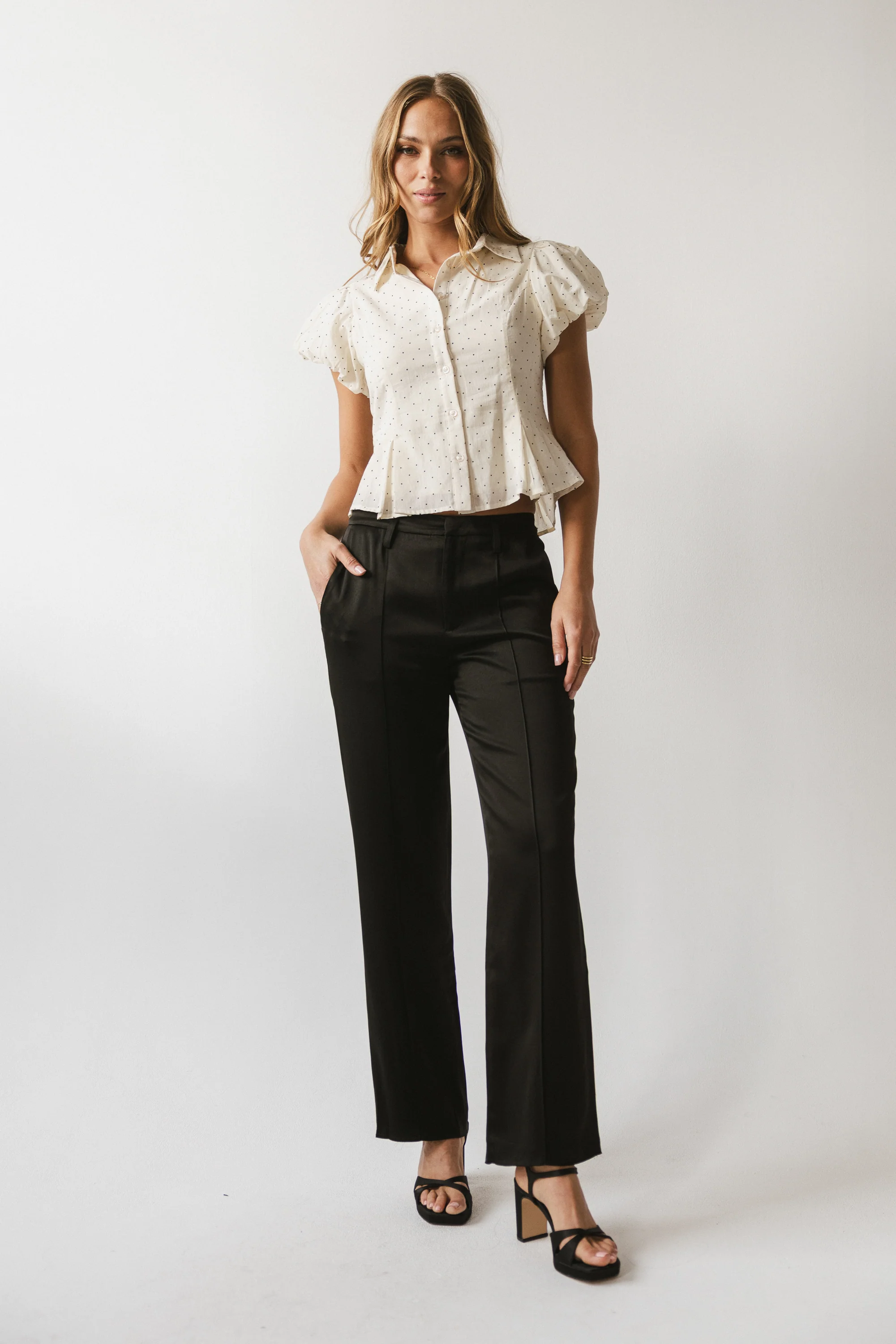 Camile Tapered Trouser in Black - Image 6