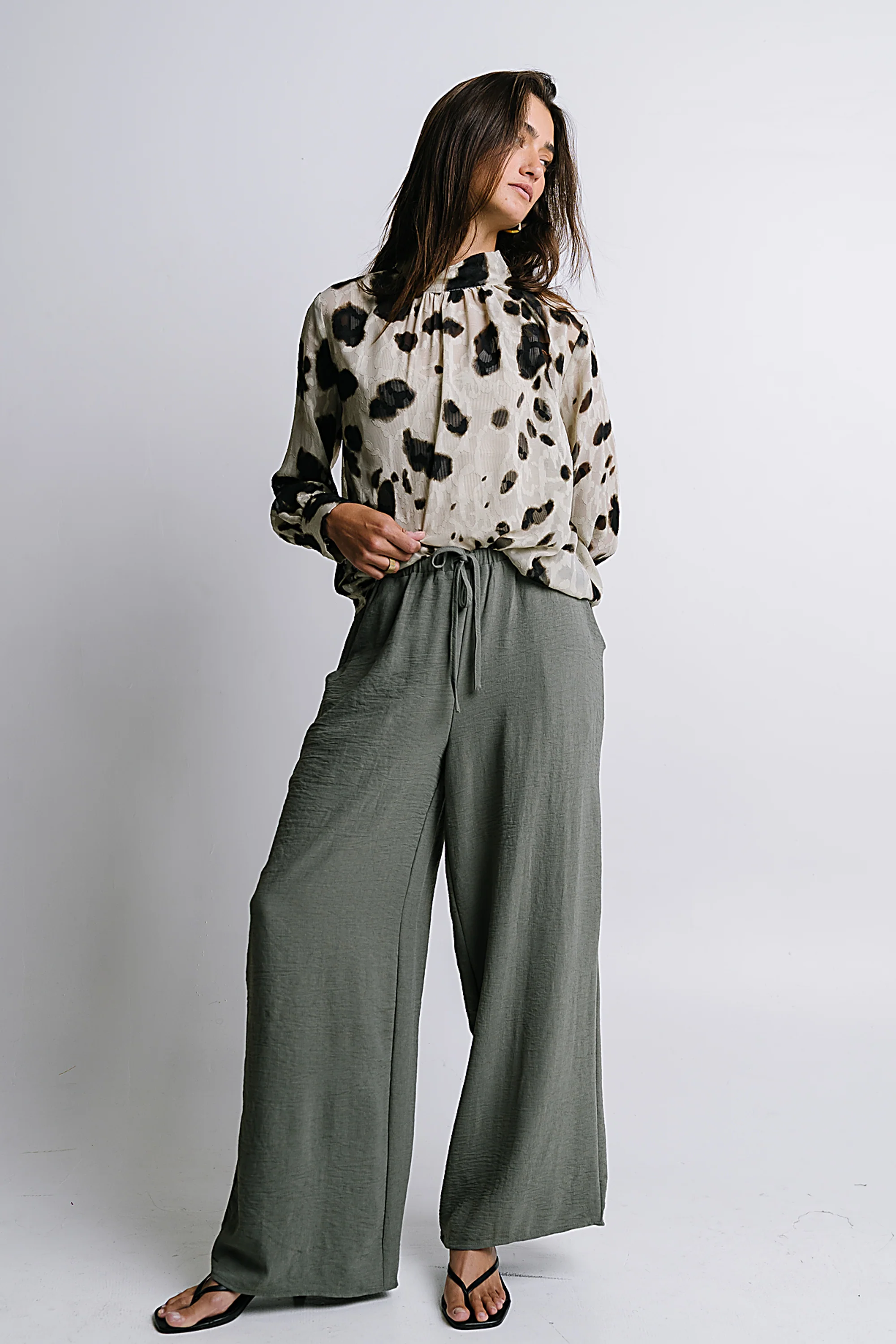 Camille Sheer Blouse in Ivory - FINAL SALE