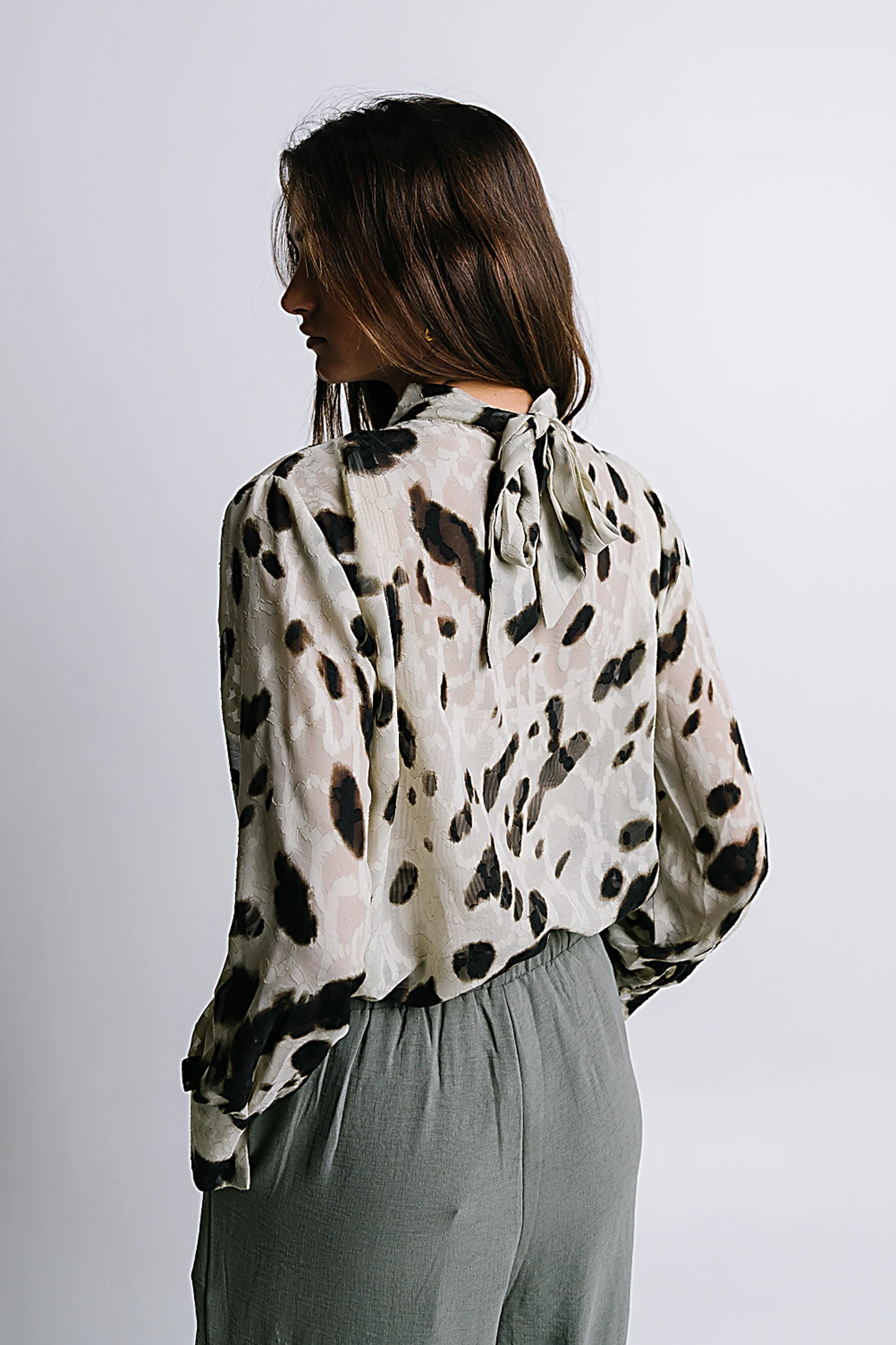 Camille Sheer Blouse in Ivory - FINAL SALE - Image 5