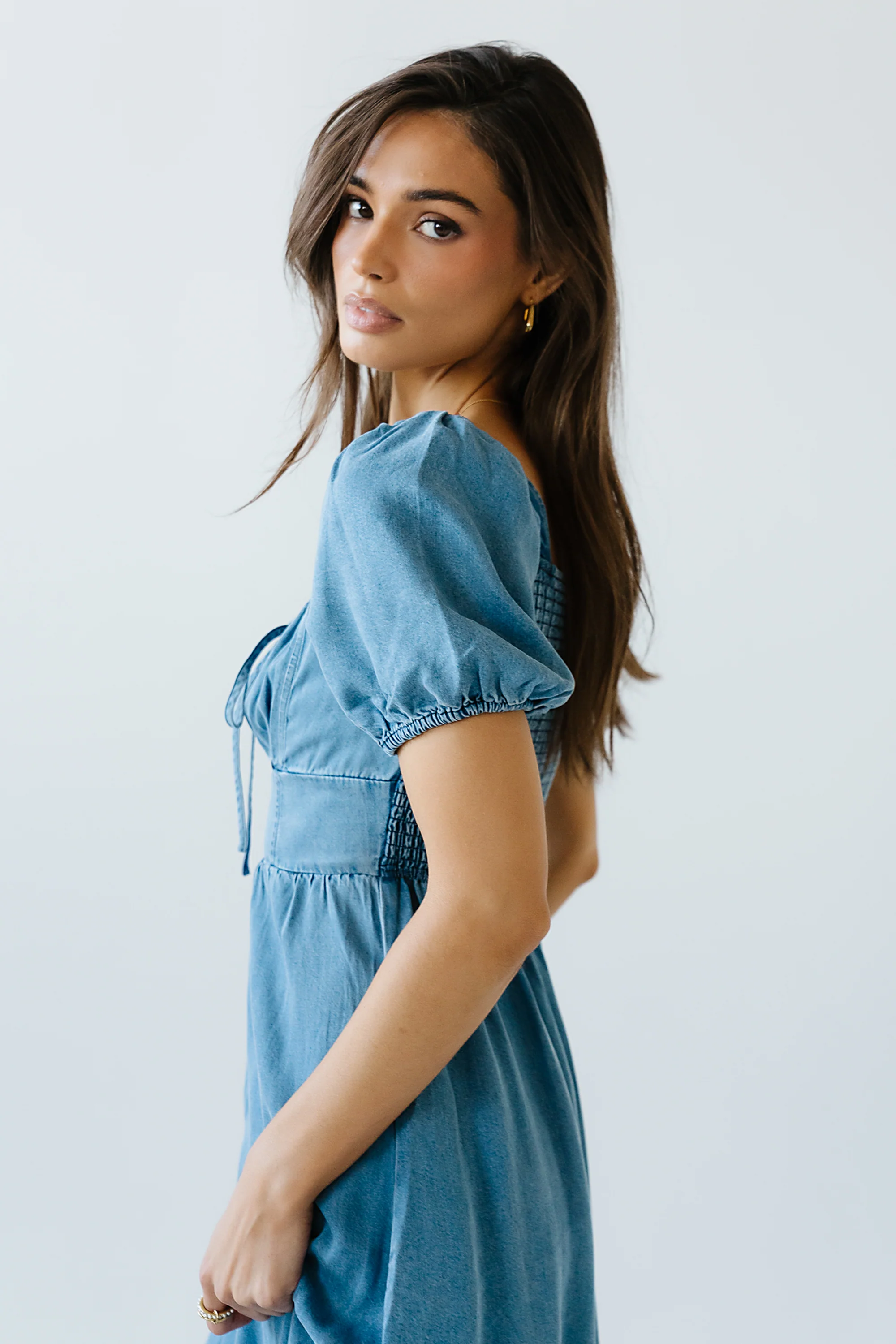 Candice Denim Midi Dress - FINAL SALE - Image 5