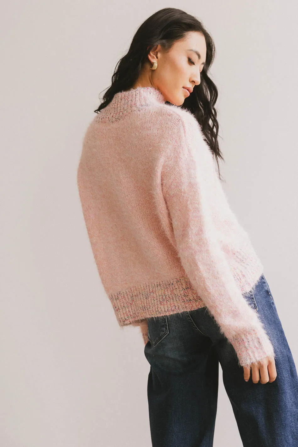 Carla Fuzzy Knit Sweater in Pink - FINAL SALE - Image 5