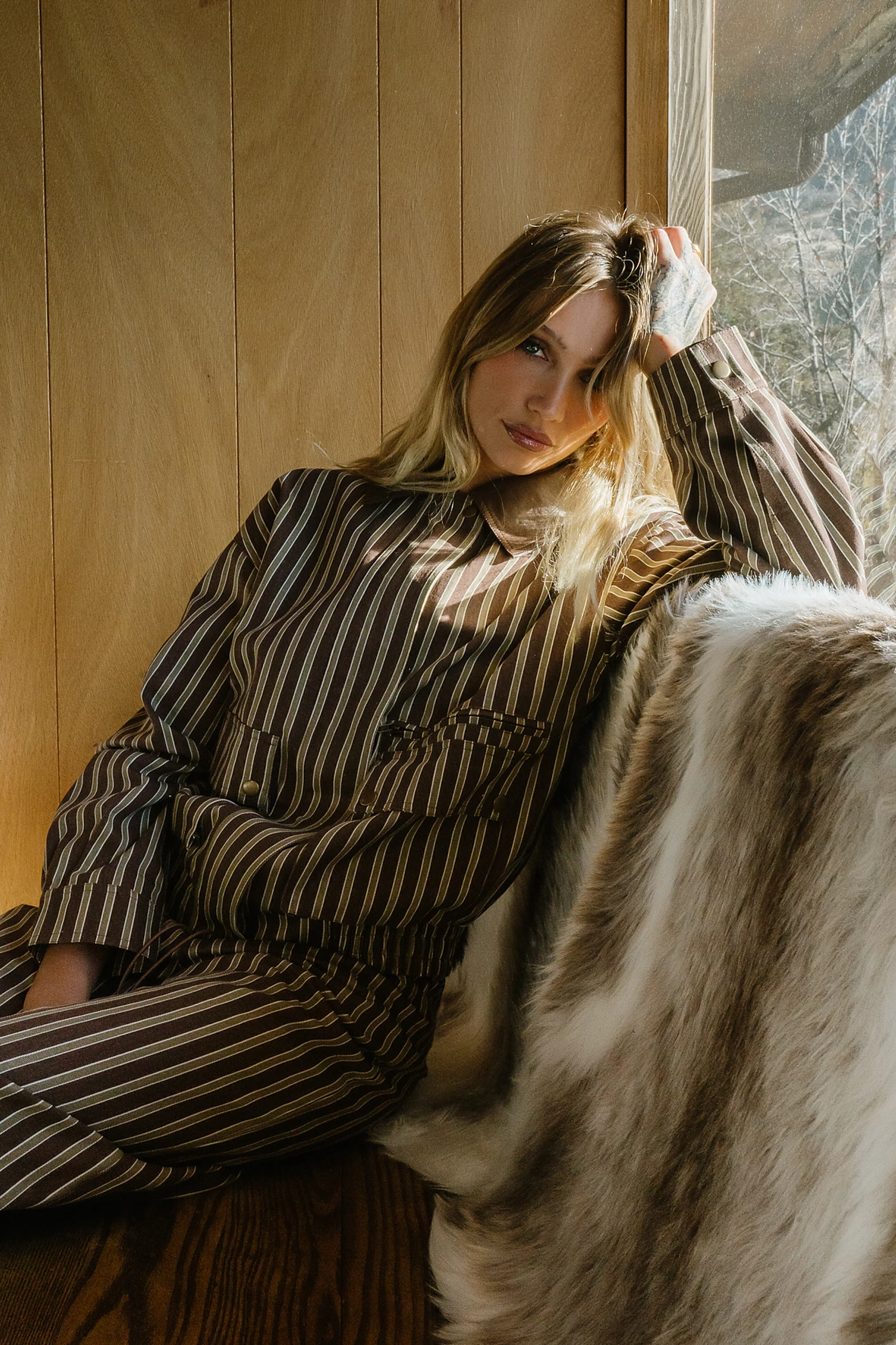Carla Striped Utility Jacket - FINAL SALE - Image 2