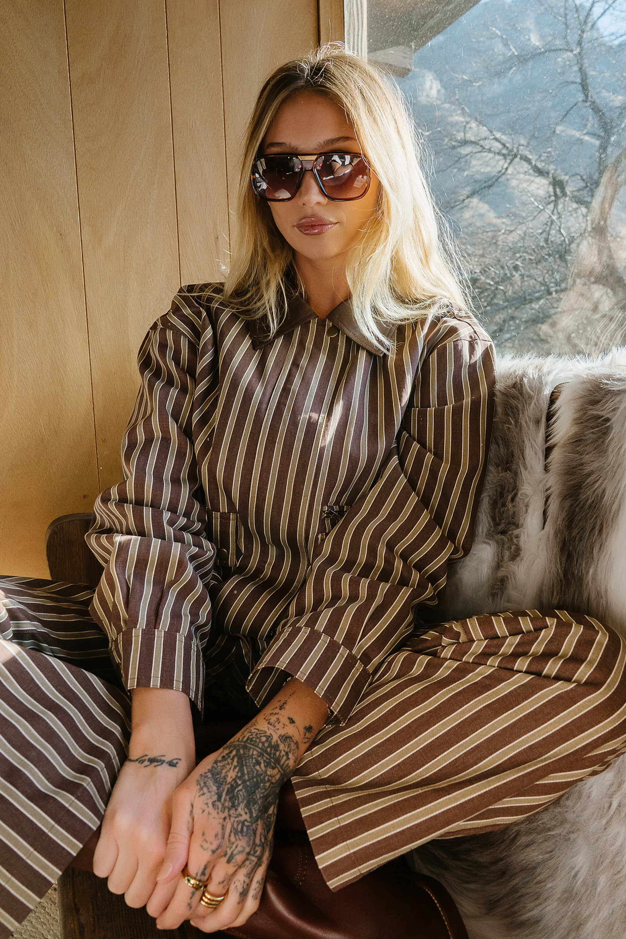 Carla Striped Utility Jacket - FINAL SALE - Image 3