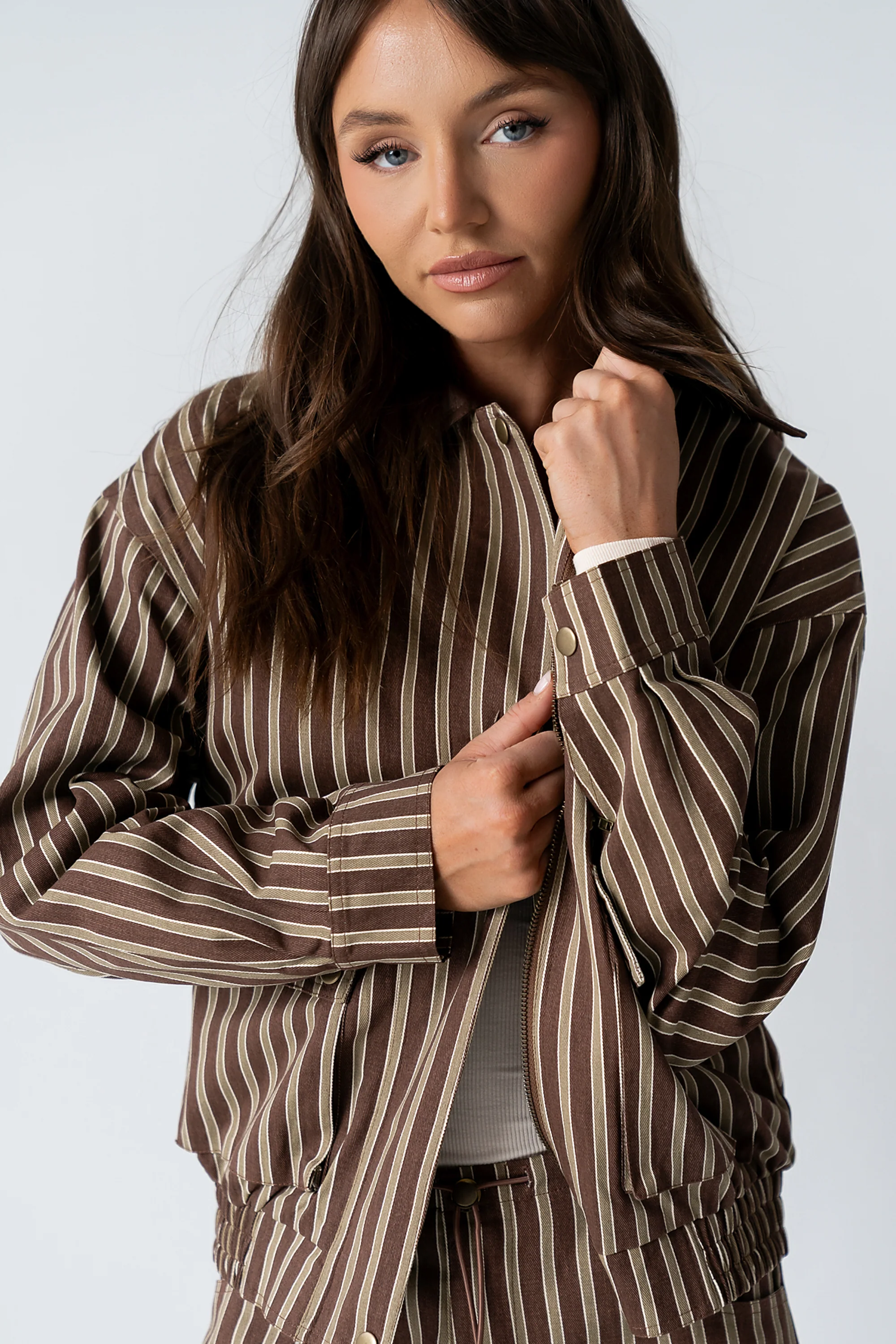 Carla Striped Utility Jacket - FINAL SALE - Image 4