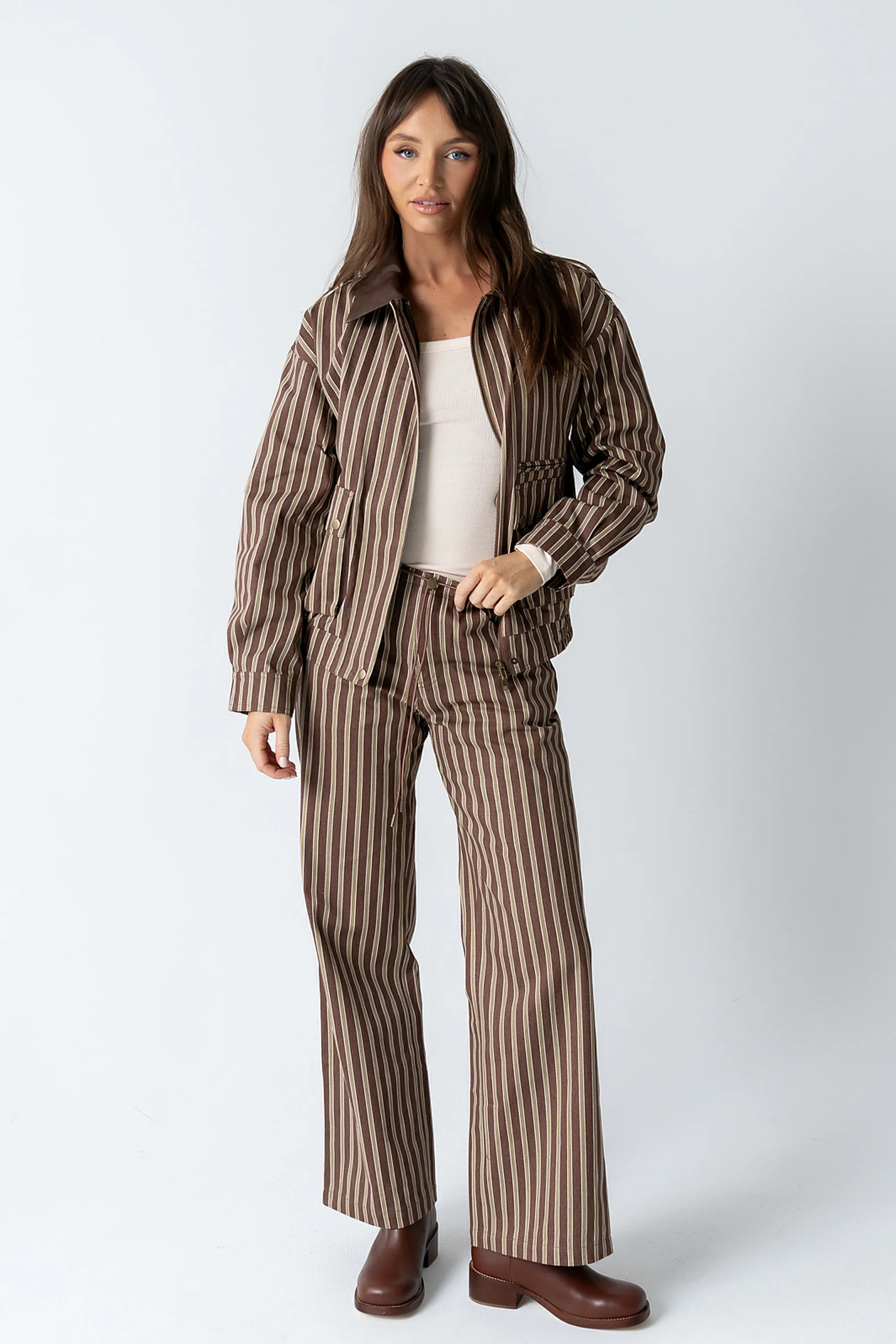 Carla Striped Wide Leg Pants - FINAL SALE - Image 3
