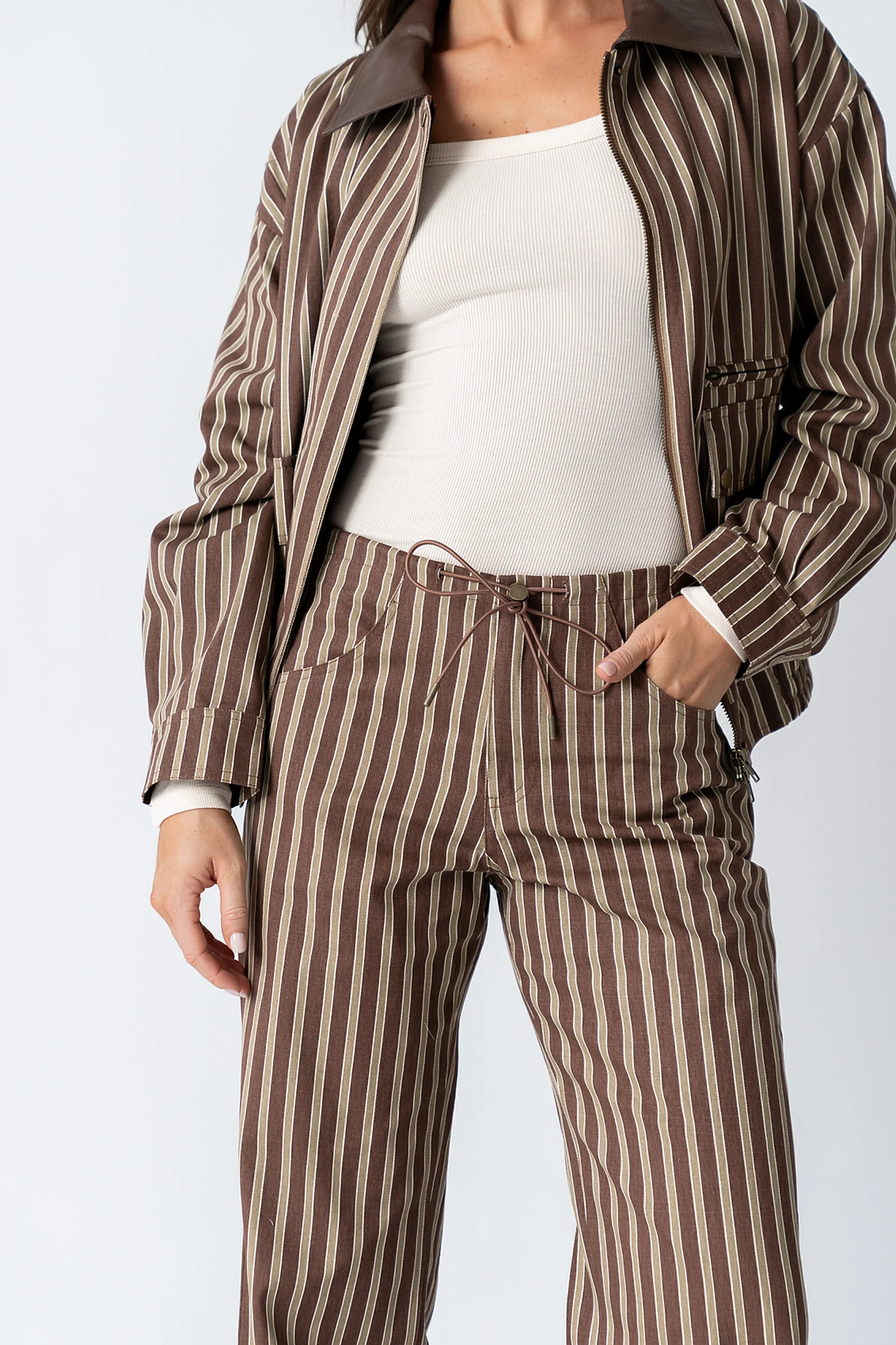 Carla Striped Wide Leg Pants - FINAL SALE - Image 6