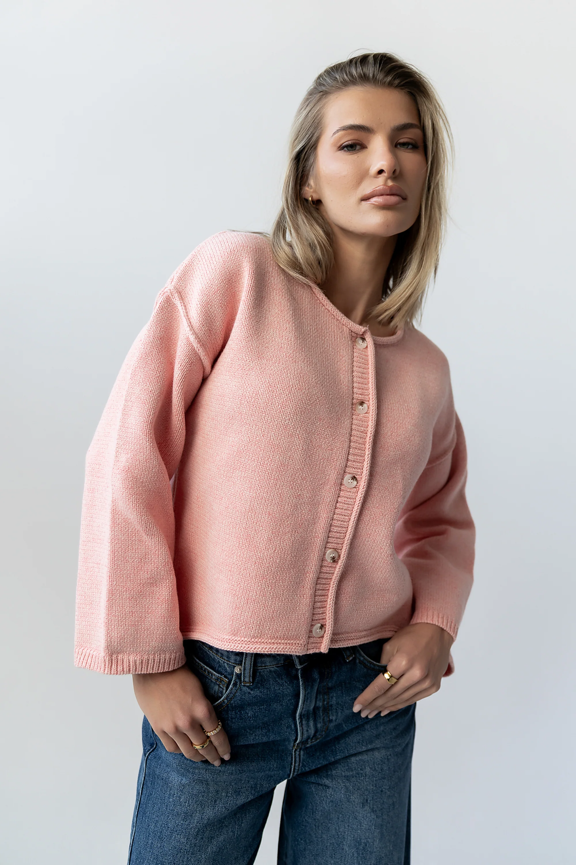 Carlie Knit Cardigan in Pink - FINAL SALE - Image 6
