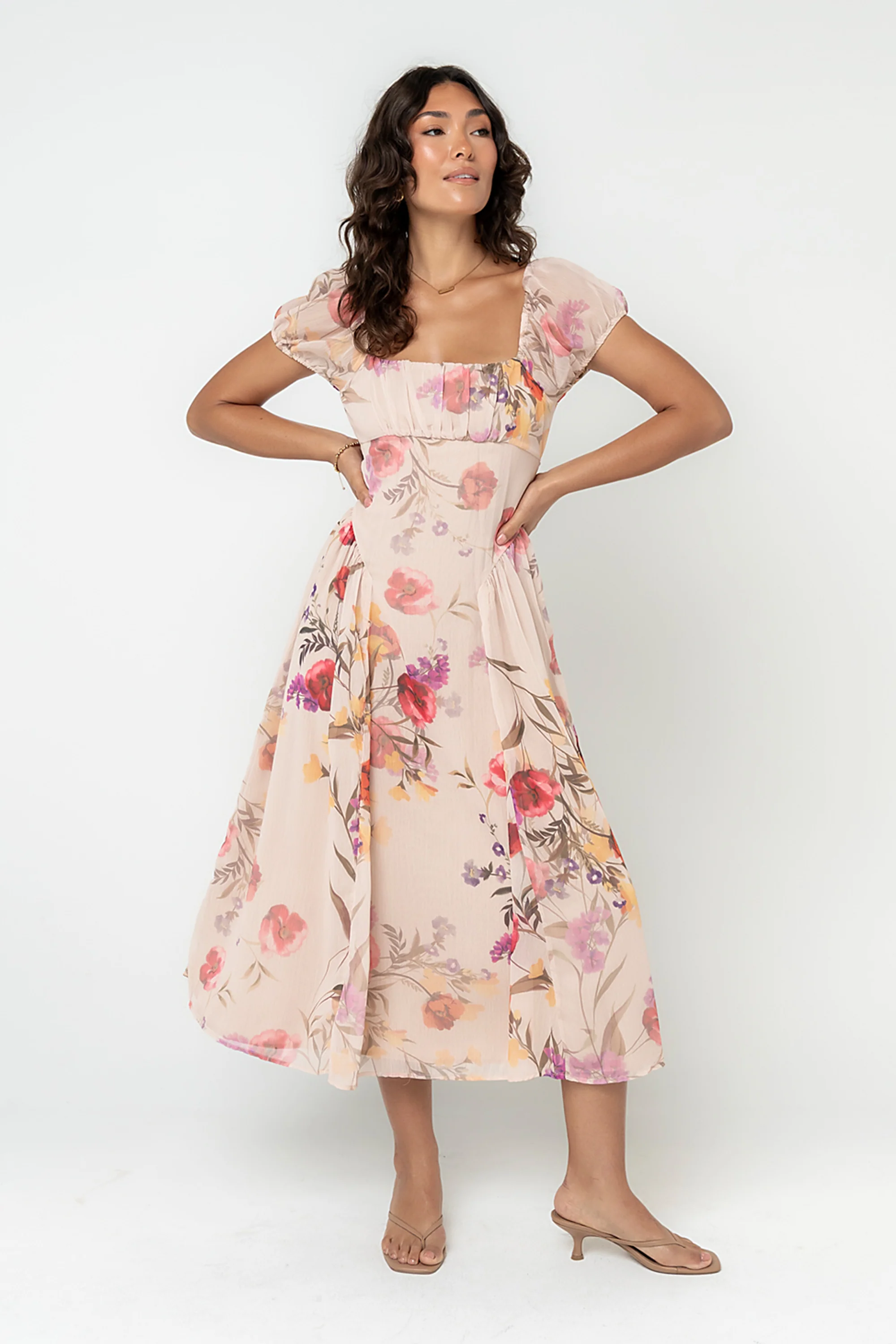 Carly Floral Midi Dress