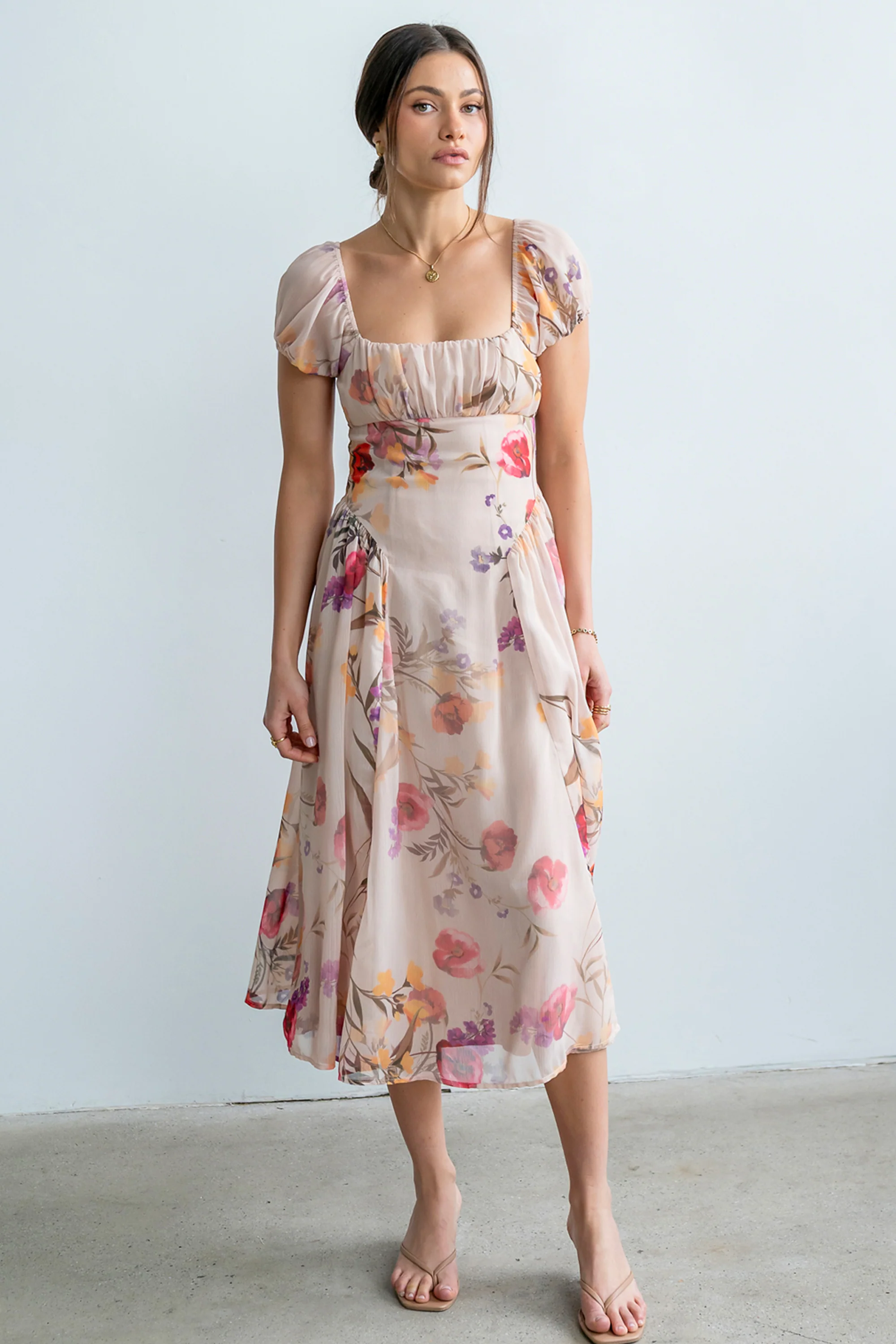 Carly Floral Midi Dress - Image 10