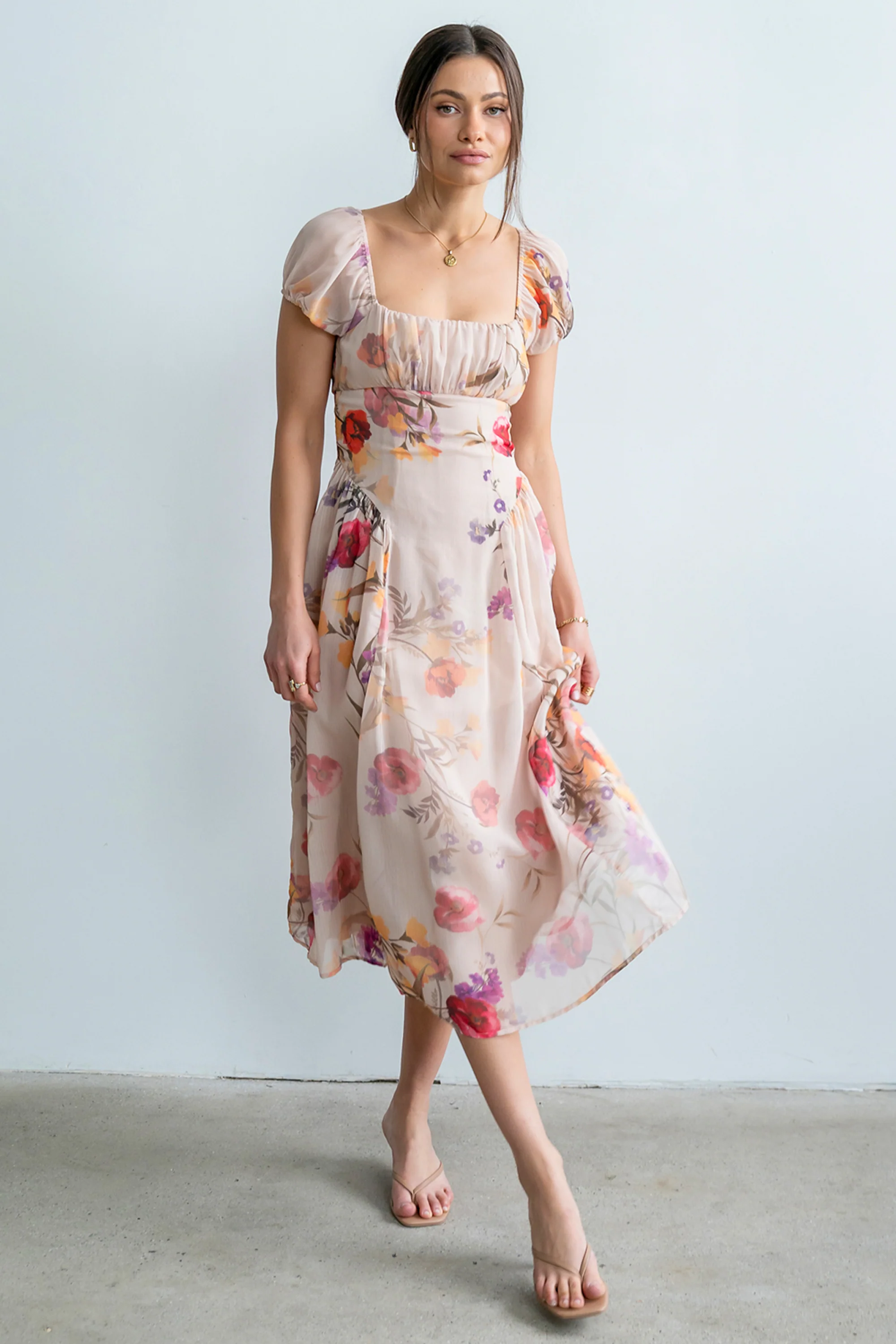 Carly Floral Midi Dress - Image 4
