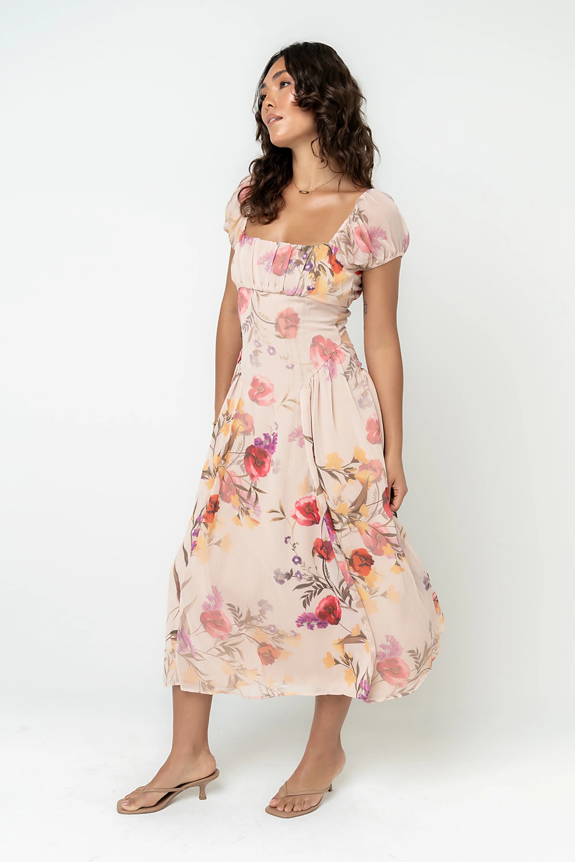 Carly Floral Midi Dress - Image 5