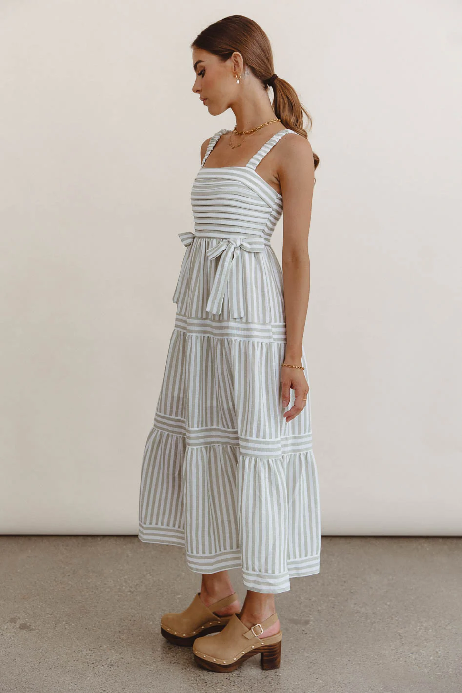 Caroline Striped Midi Dress - FINAL SALE - Image 5