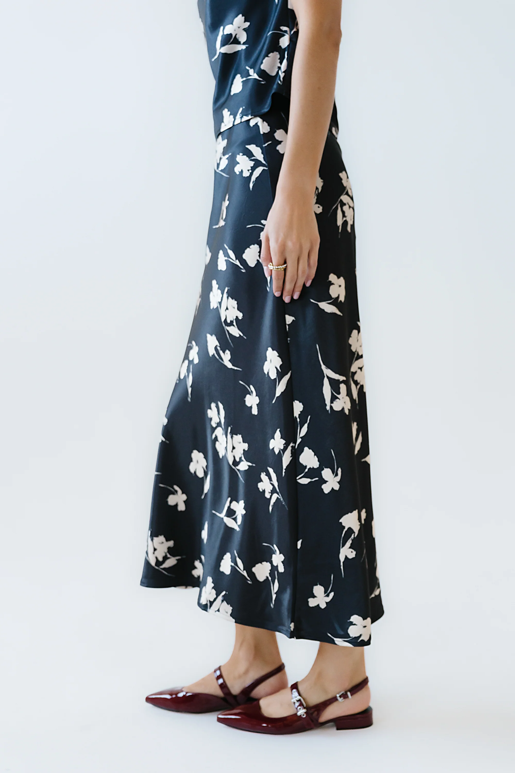 Carsyn Floral Maxi Skirt in Black - FINAL SALE - Image 2