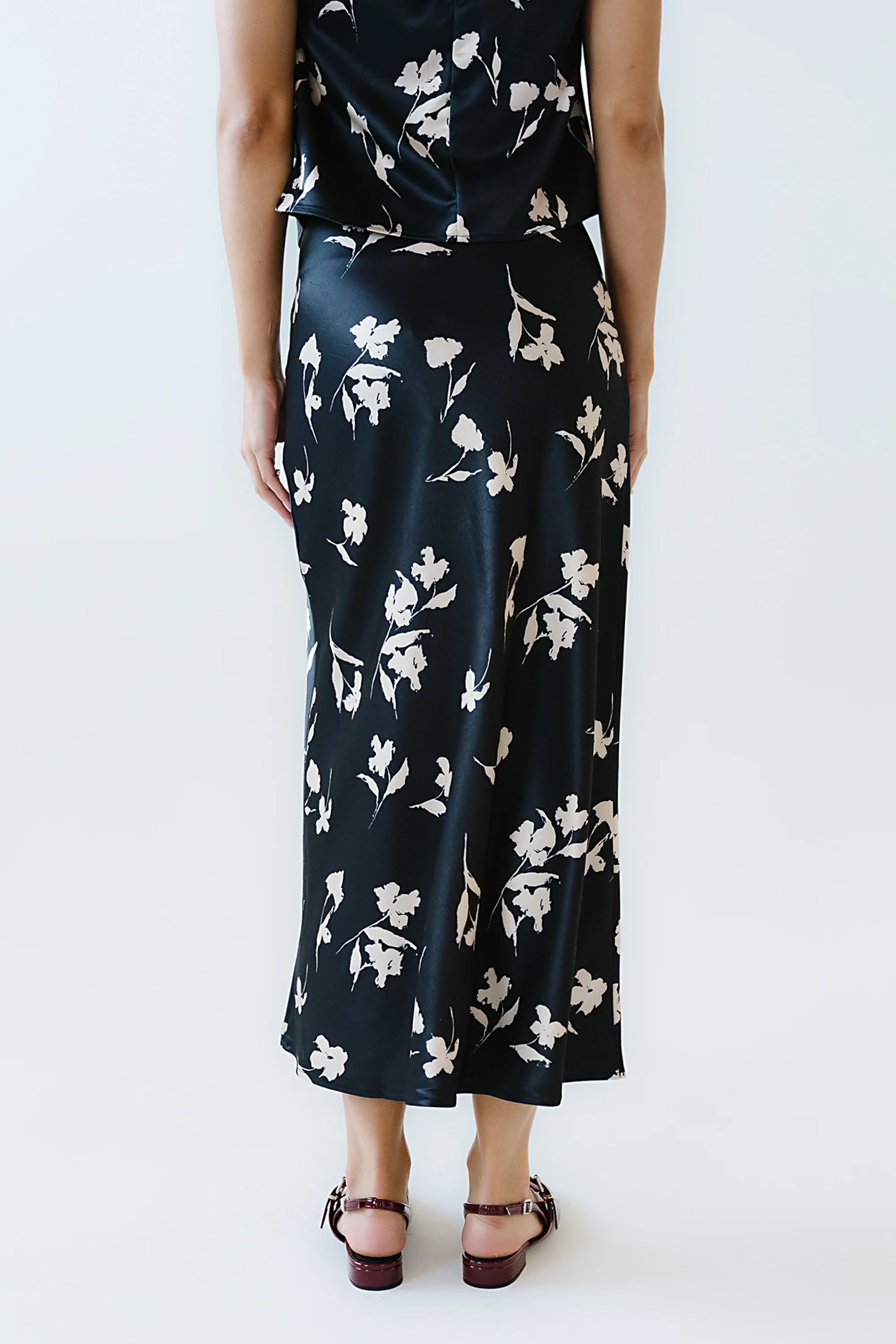 Carsyn Floral Maxi Skirt in Black - FINAL SALE - Image 3