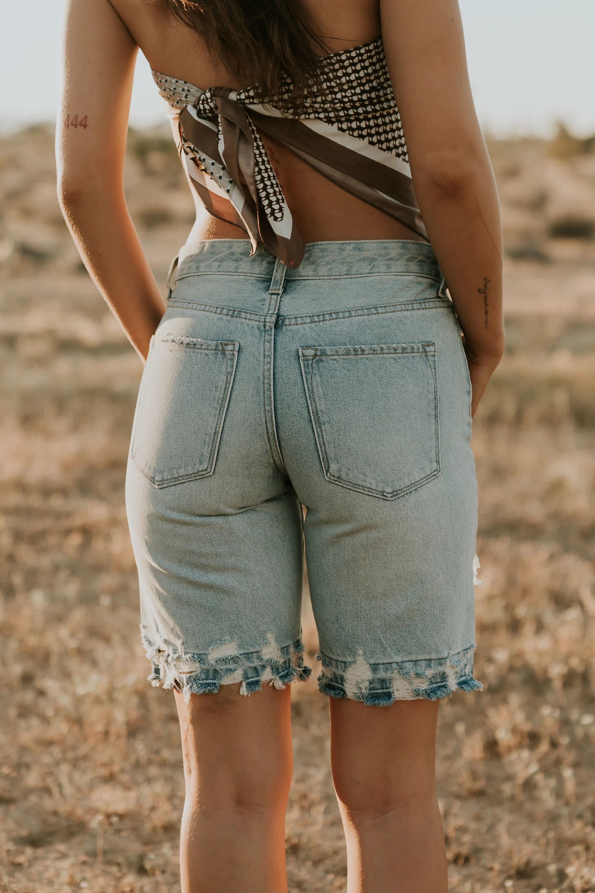 Cashe Distressed Bermuda Shorts - Image 7