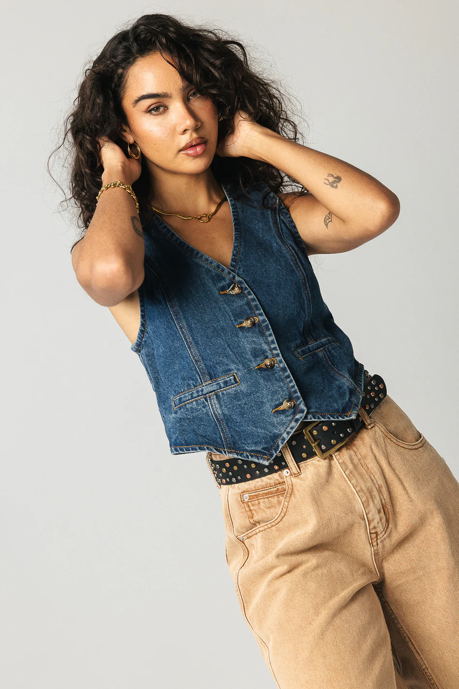 Casper Denim Vest - FINAL SALE - Image 3
