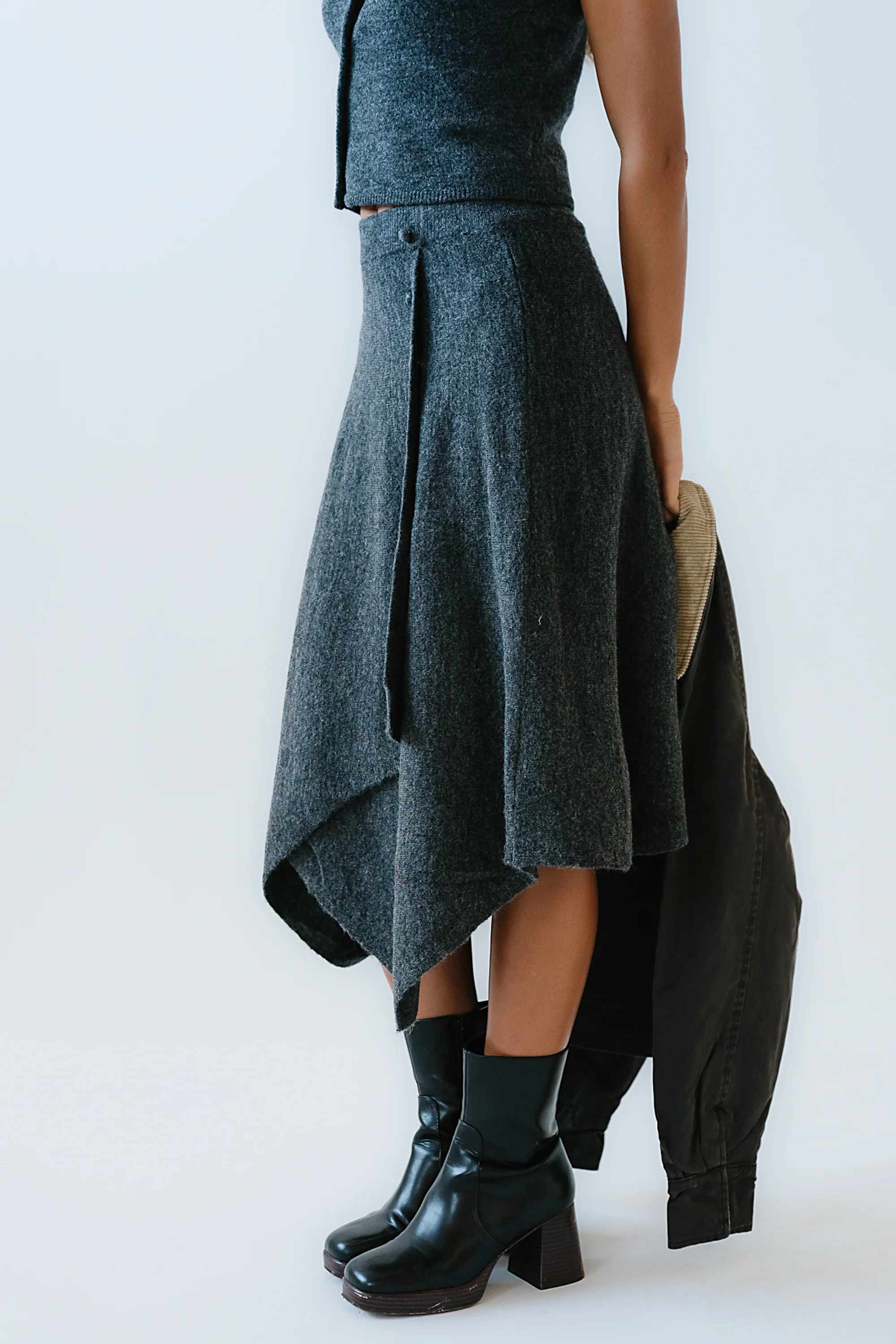 Cassie Asymmetrical Midi Skirt - FINAL SALE - Image 2