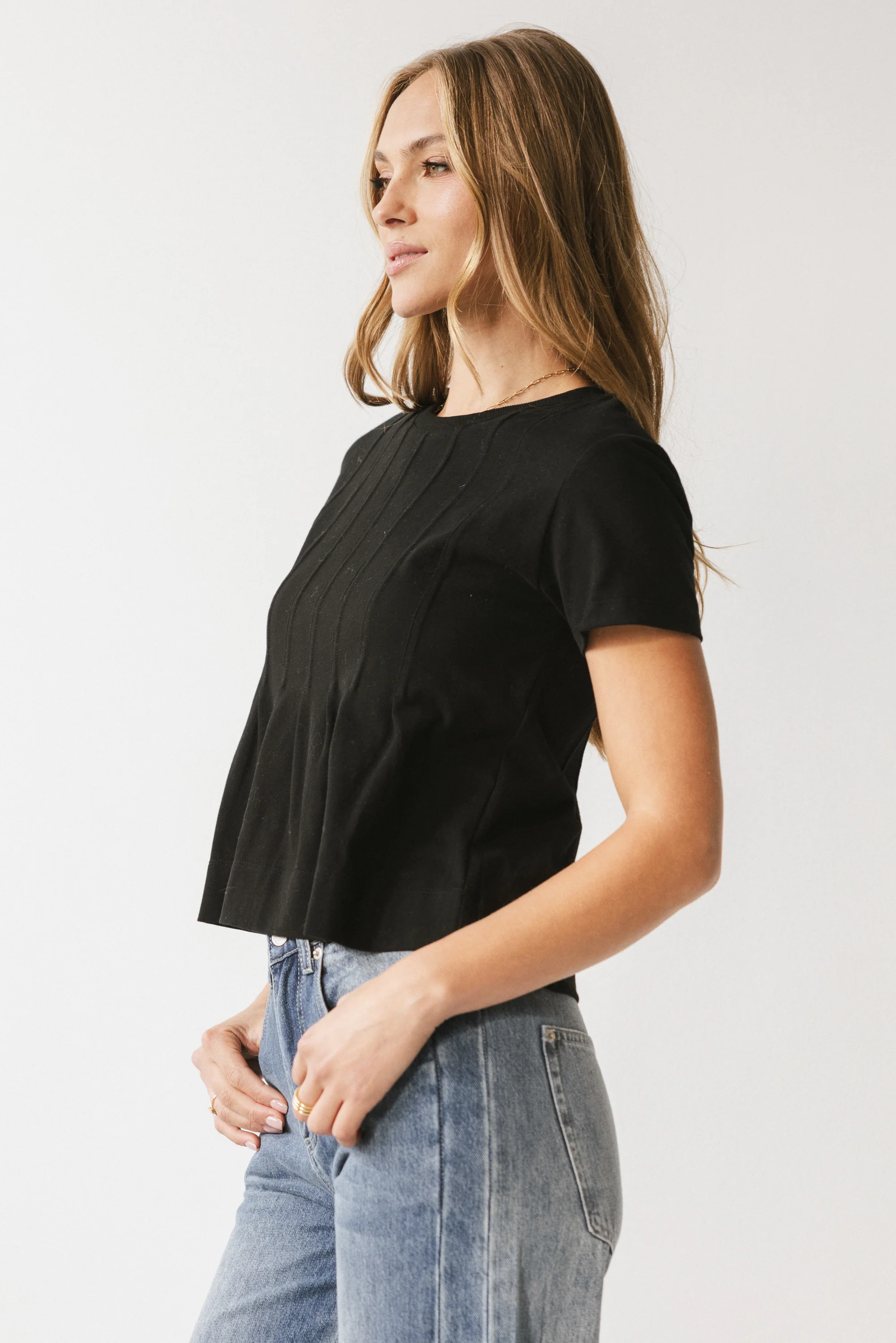 Cattelain Pleated Top in Black - Image 5