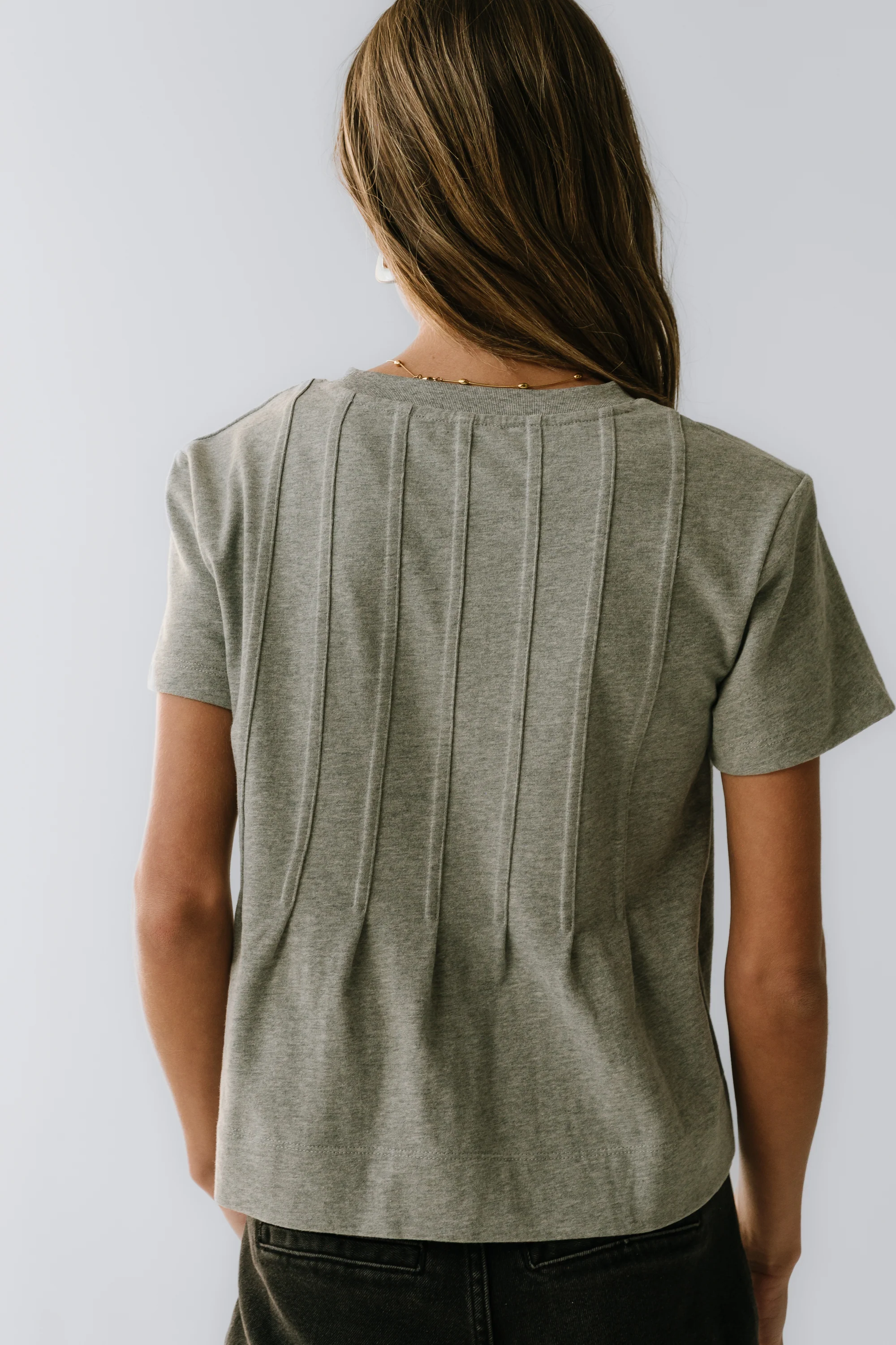 Cattelain Pleated Top in Grey - Image 6