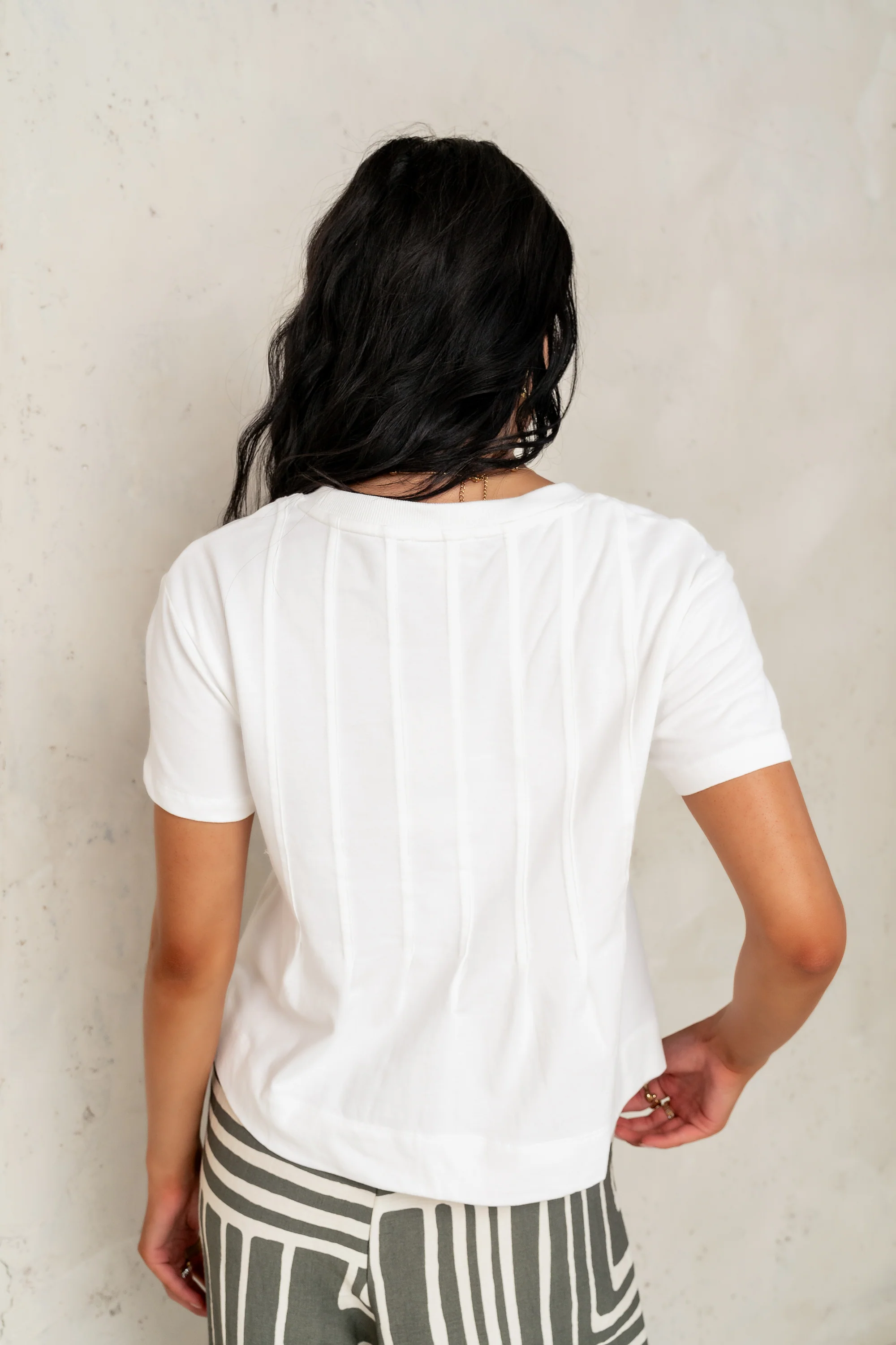 Cattelain Pleated Top in Ivory - Image 2