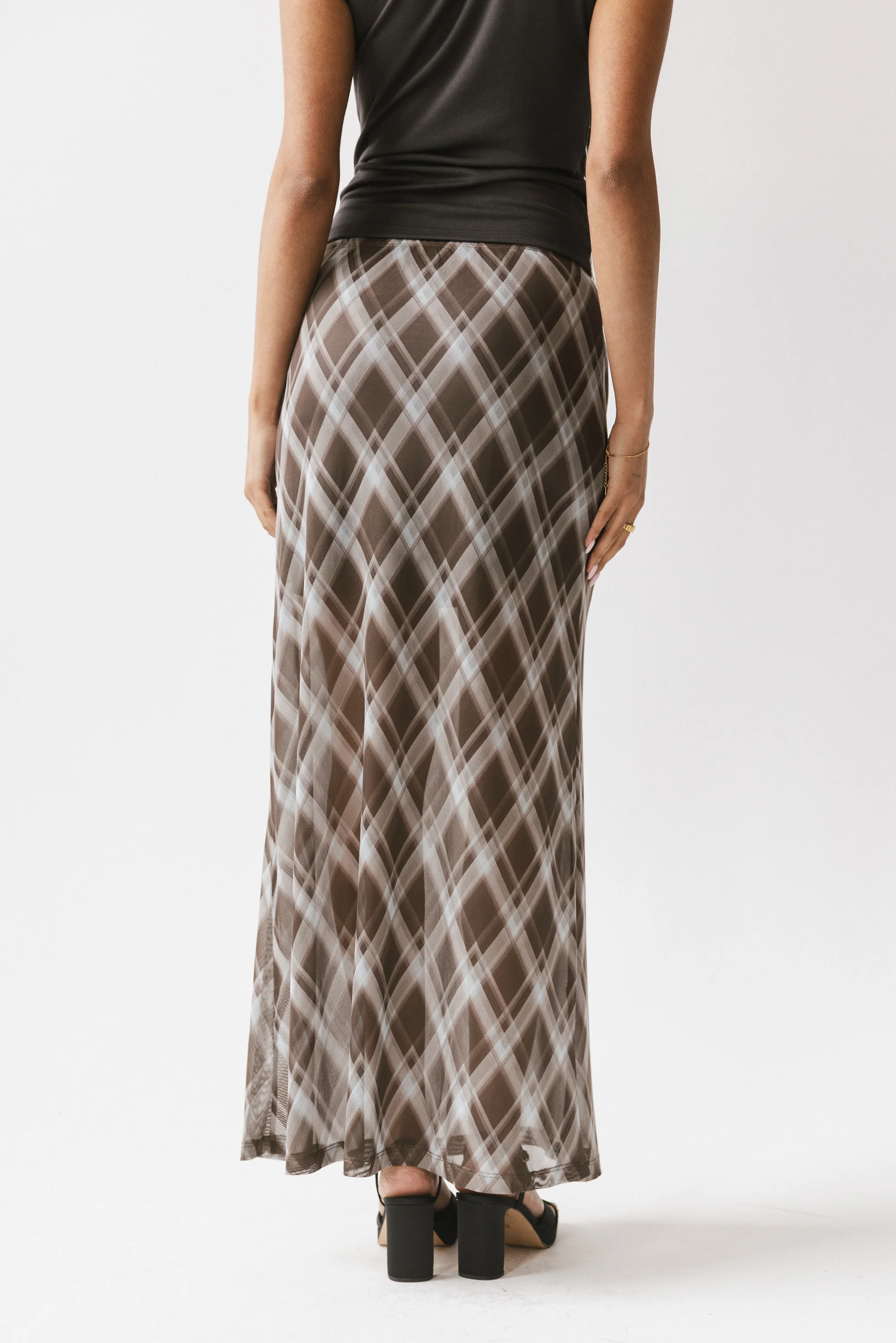 Cecily Plaid Midi Skirt - FINAL SALE - Image 4