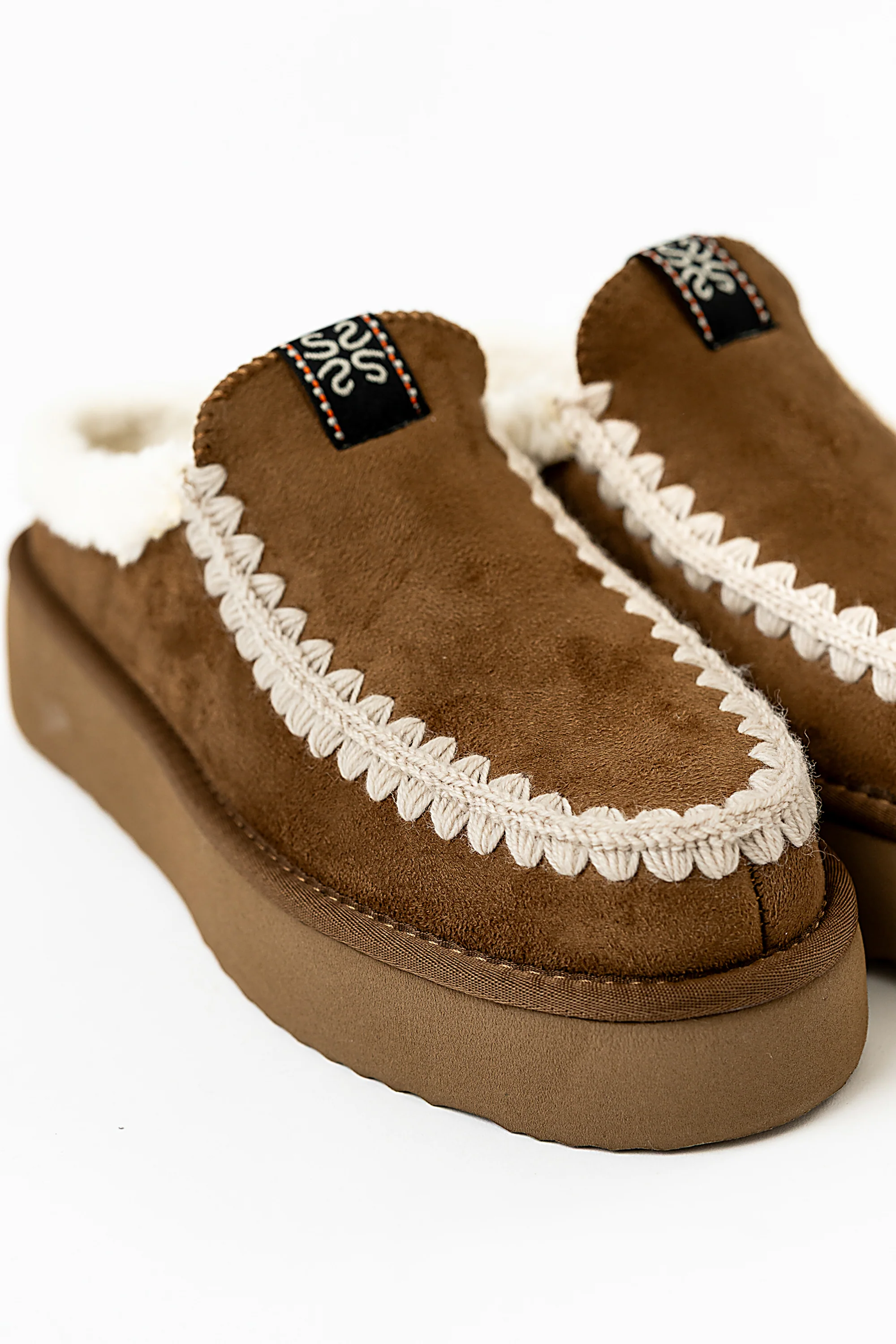 Cecily Platform Slipper in Camel - Image 3