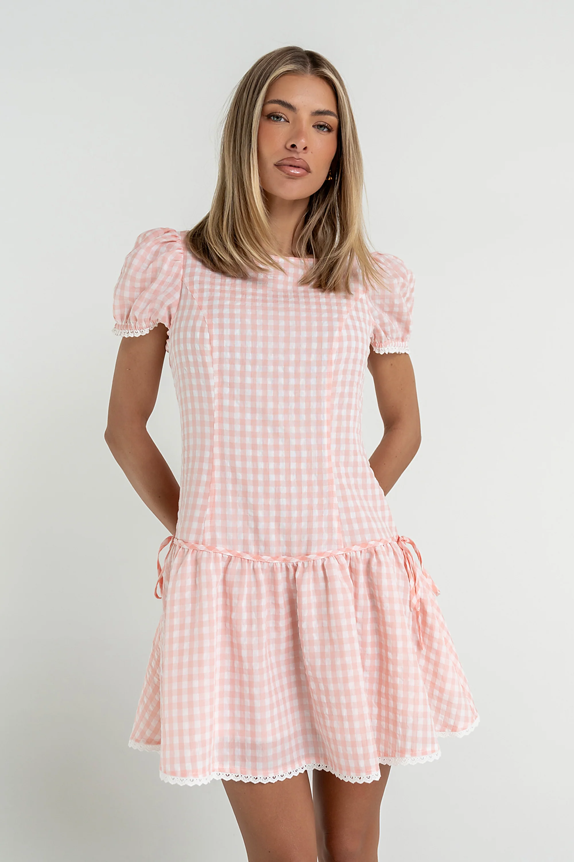 Chance Gingham Mini Dress - Image 3