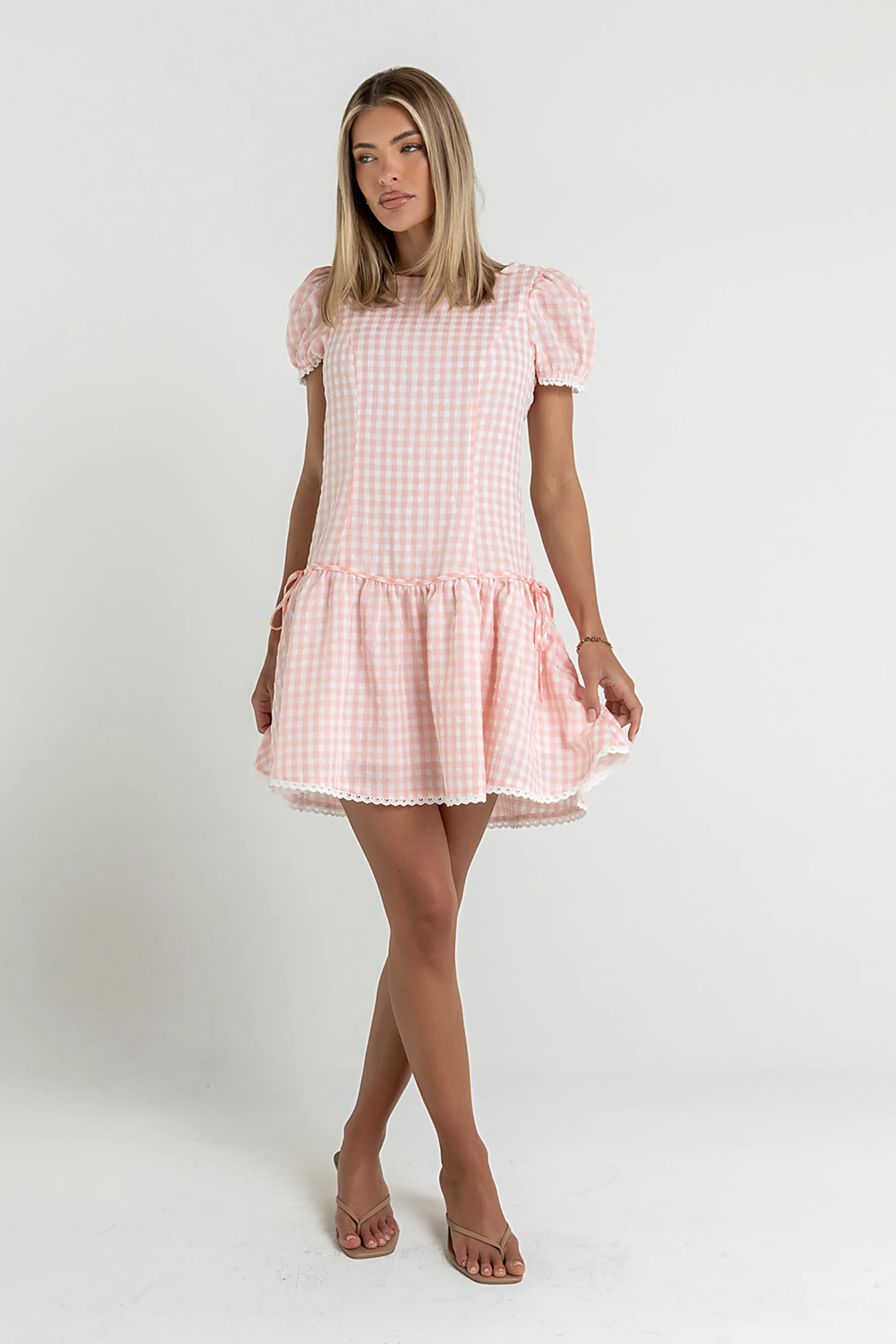 Chance Gingham Mini Dress - Image 4