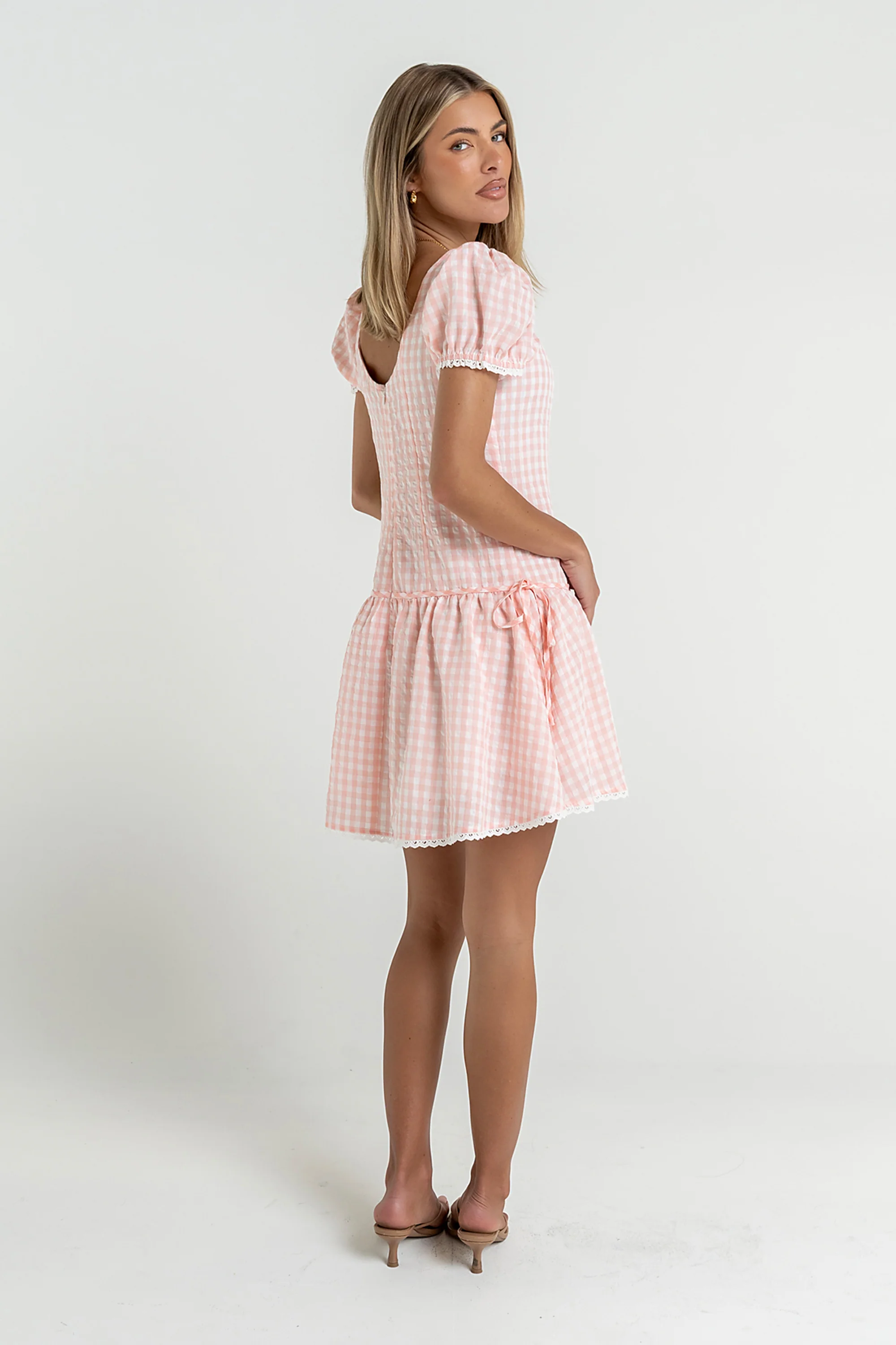 Chance Gingham Mini Dress - Image 7